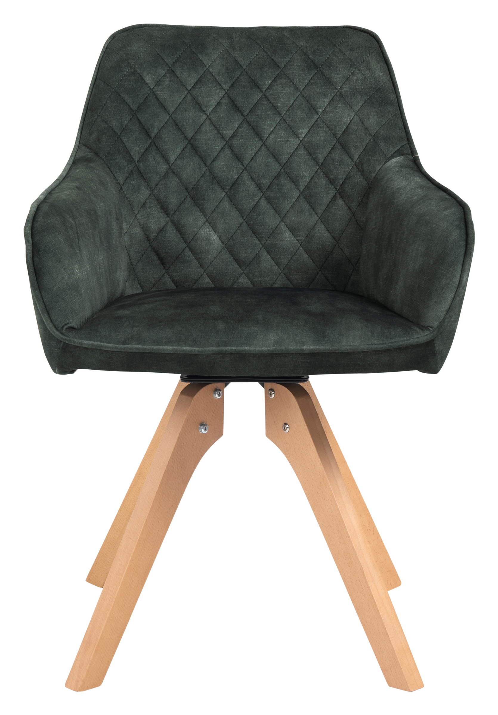 Artistiq Eetkamerstoel 'Mercur' Velvet, kleur donkergroen