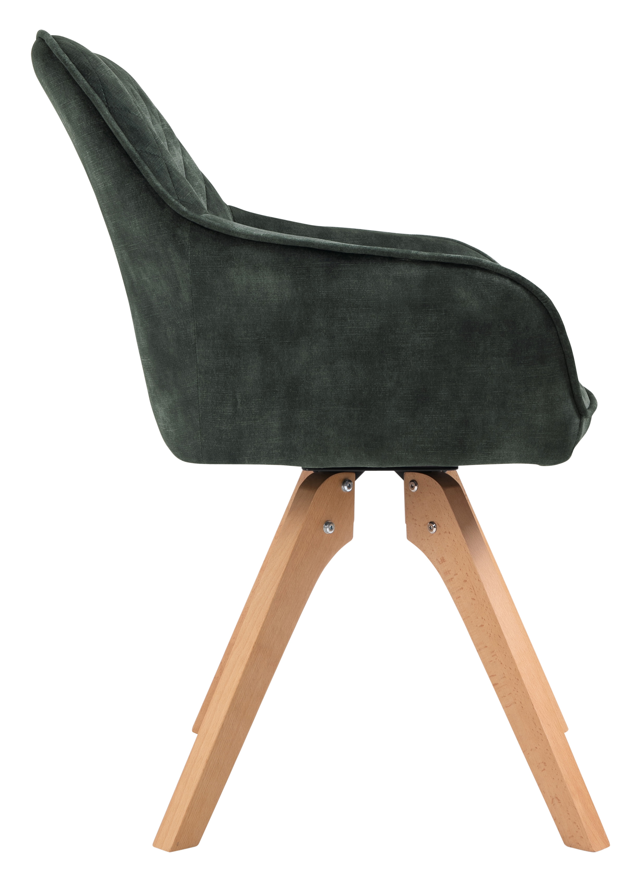 Artistiq Eetkamerstoel 'Mercur' Velvet, kleur donkergroen