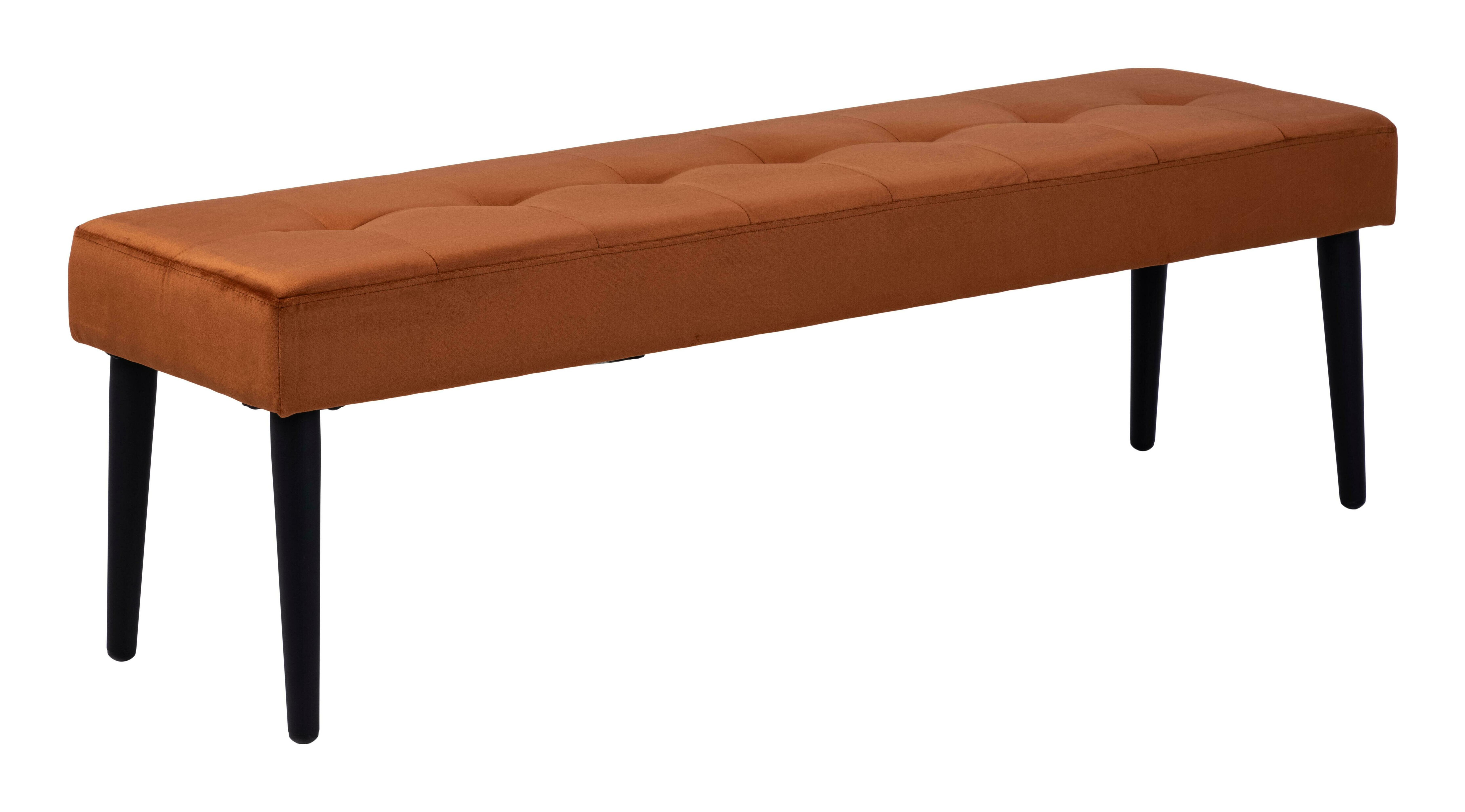 Bendt Eetkamerbank 'Kiara' 140cm, Velvet, kleur Copper Bendt Eetkamerbank 'Kiara' 140cm, Velvet, kleur Copper