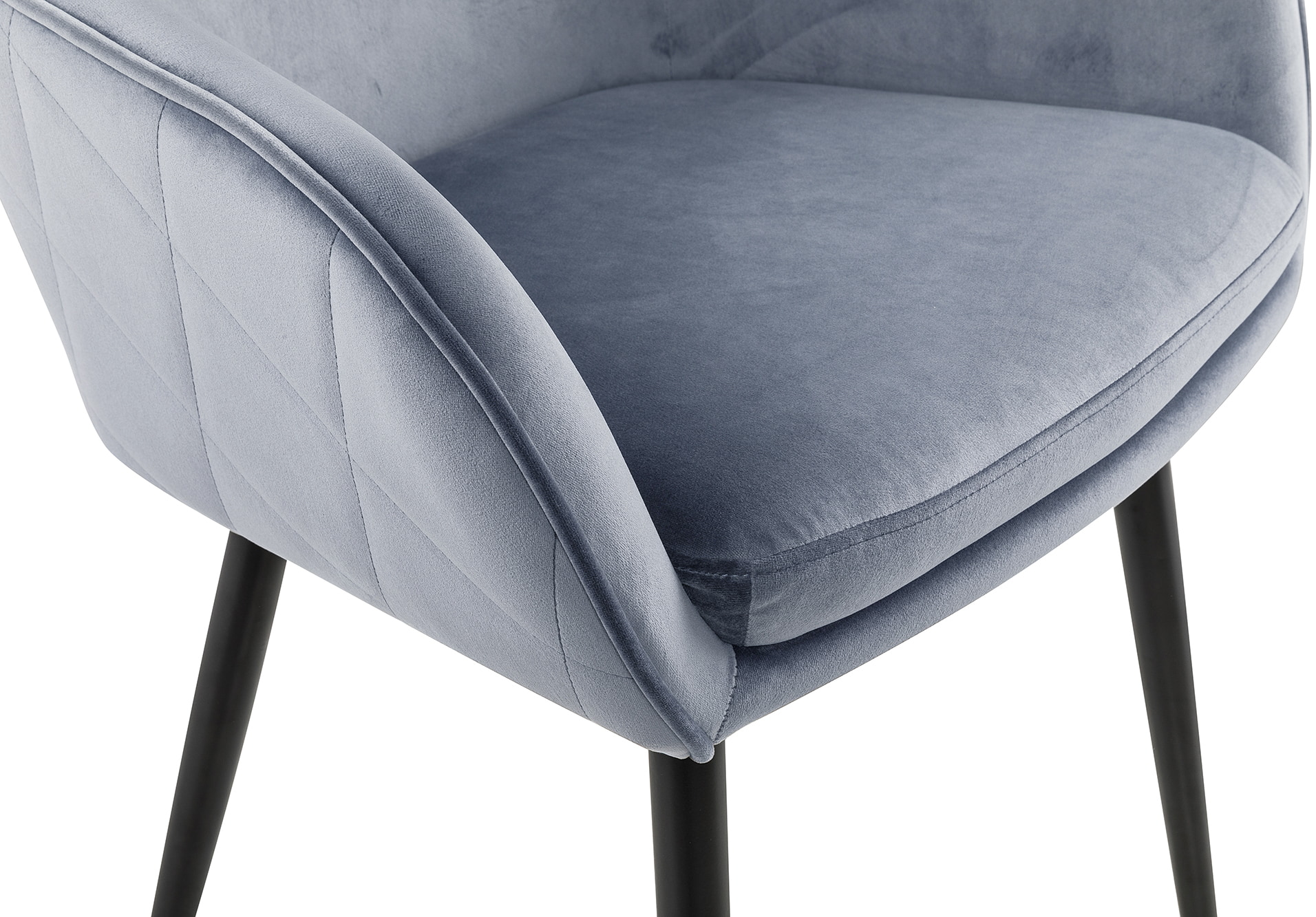 Artistiq Eetkamerstoel 'Juna' Velvet, kleur grijs