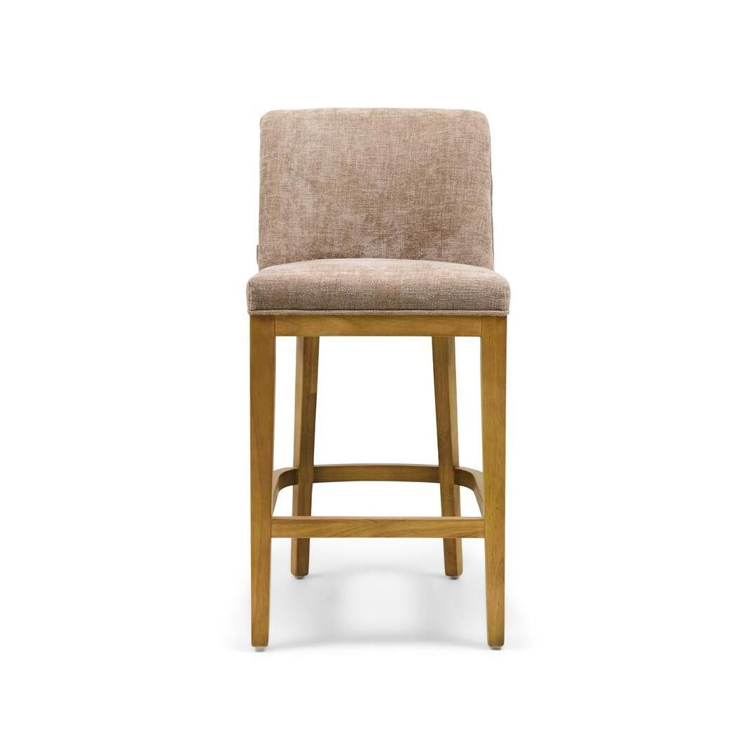 Rivi&egrave;ra Maison Barstoel Whistler Montmartre weave en rubberhout - Warm Mushroom (zithoogte 65cm)