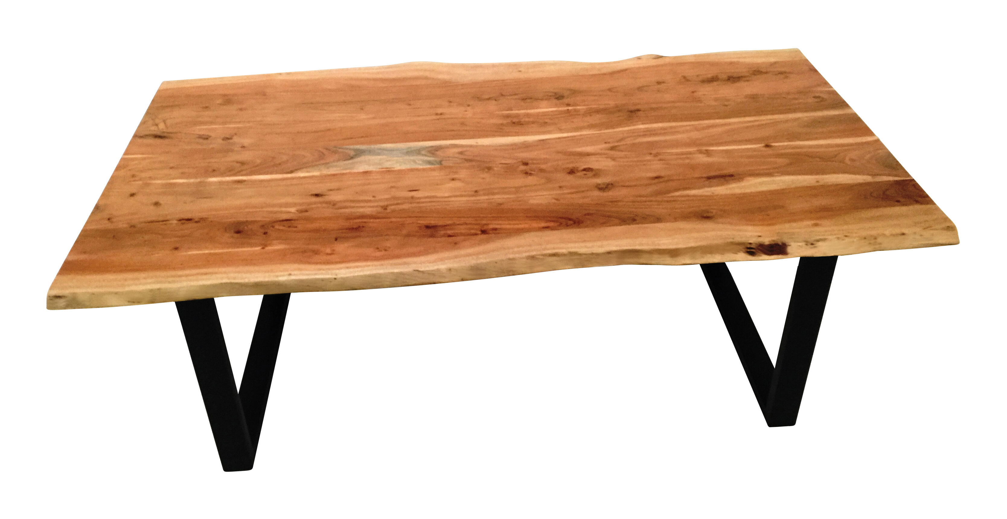 Artistiq Boomstam Eettafel 'Tristina' Acaciahout, 120 x 80cm, kleur Zwart
