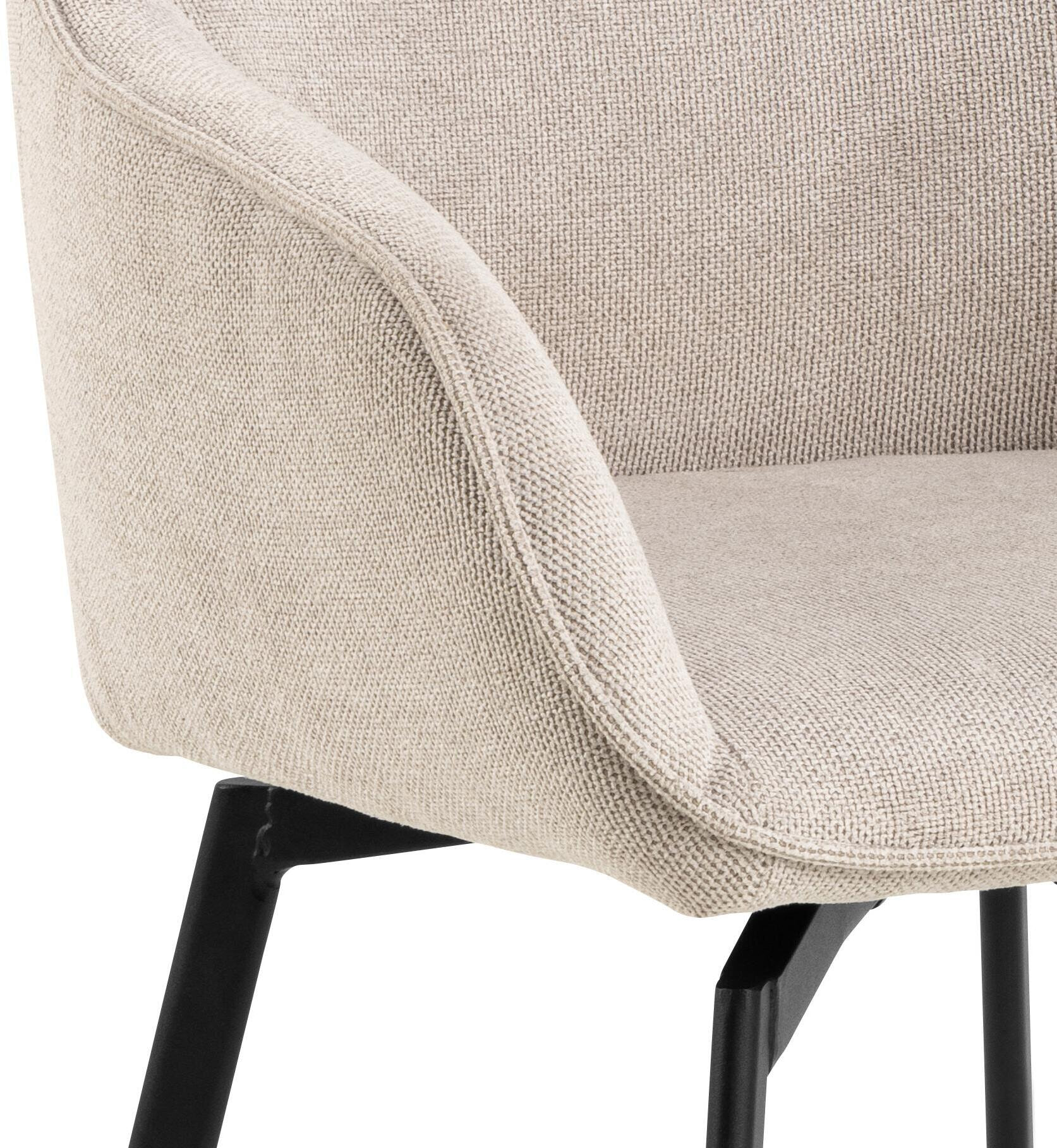 Bendt Draaibare Eetkamerstoel 'Aisling' Chenille, kleur Beige