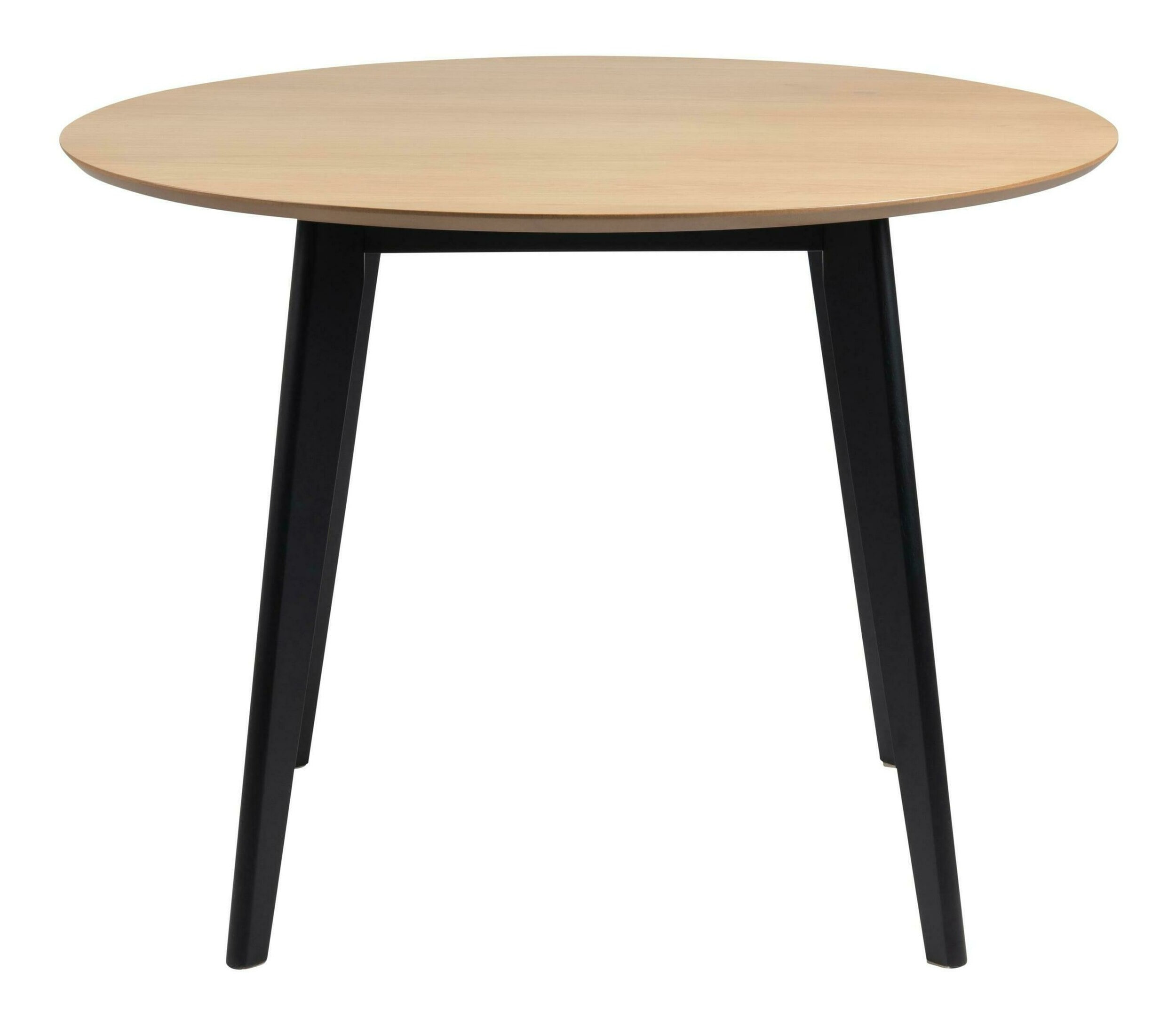 Bendt Ronde Eettafel 'Torkil' Ø105cm, kleur Naturel/Zwart