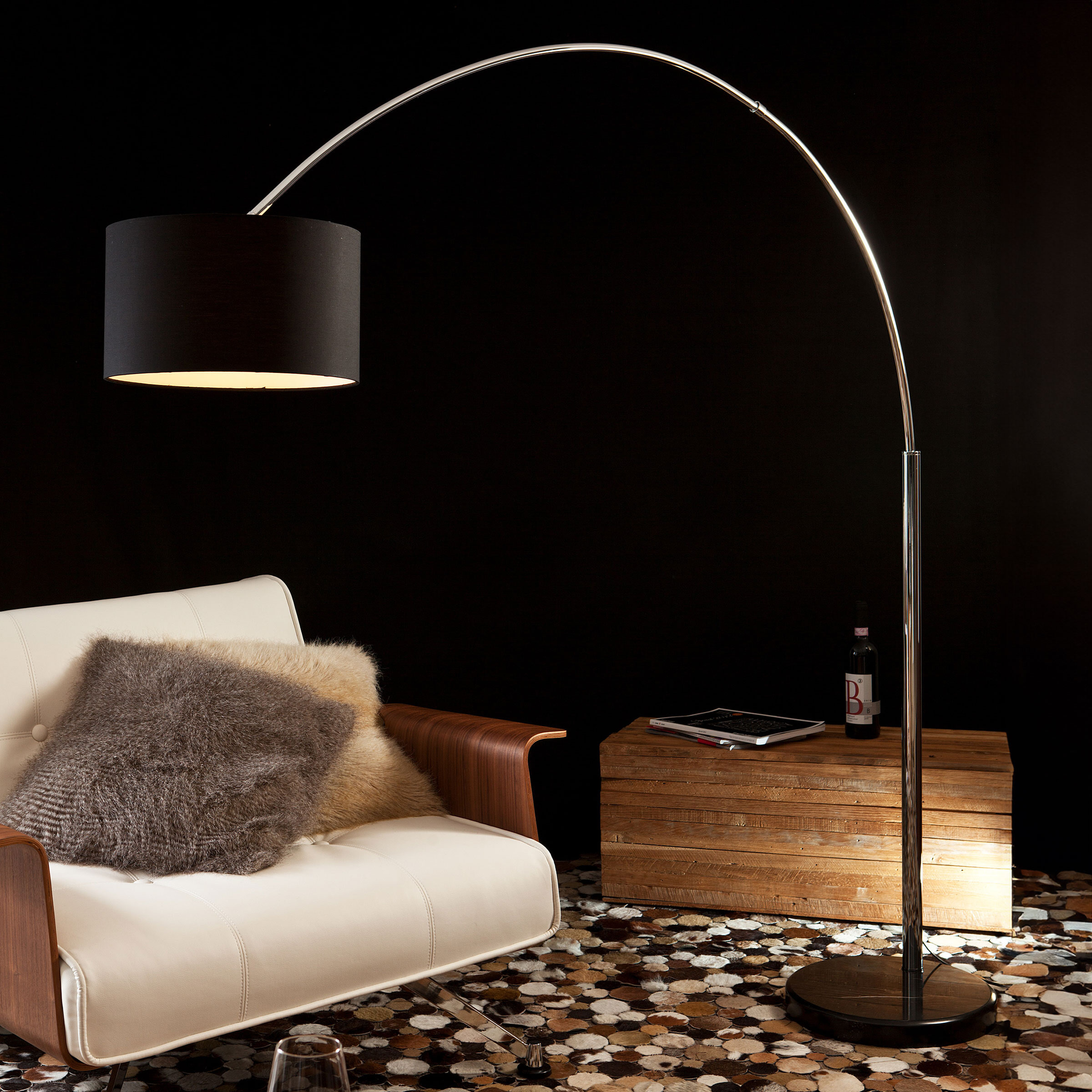 Artistiq Living Artistiq Vloerlamp 'Kellie' 210cm hoog, kleur Zwart