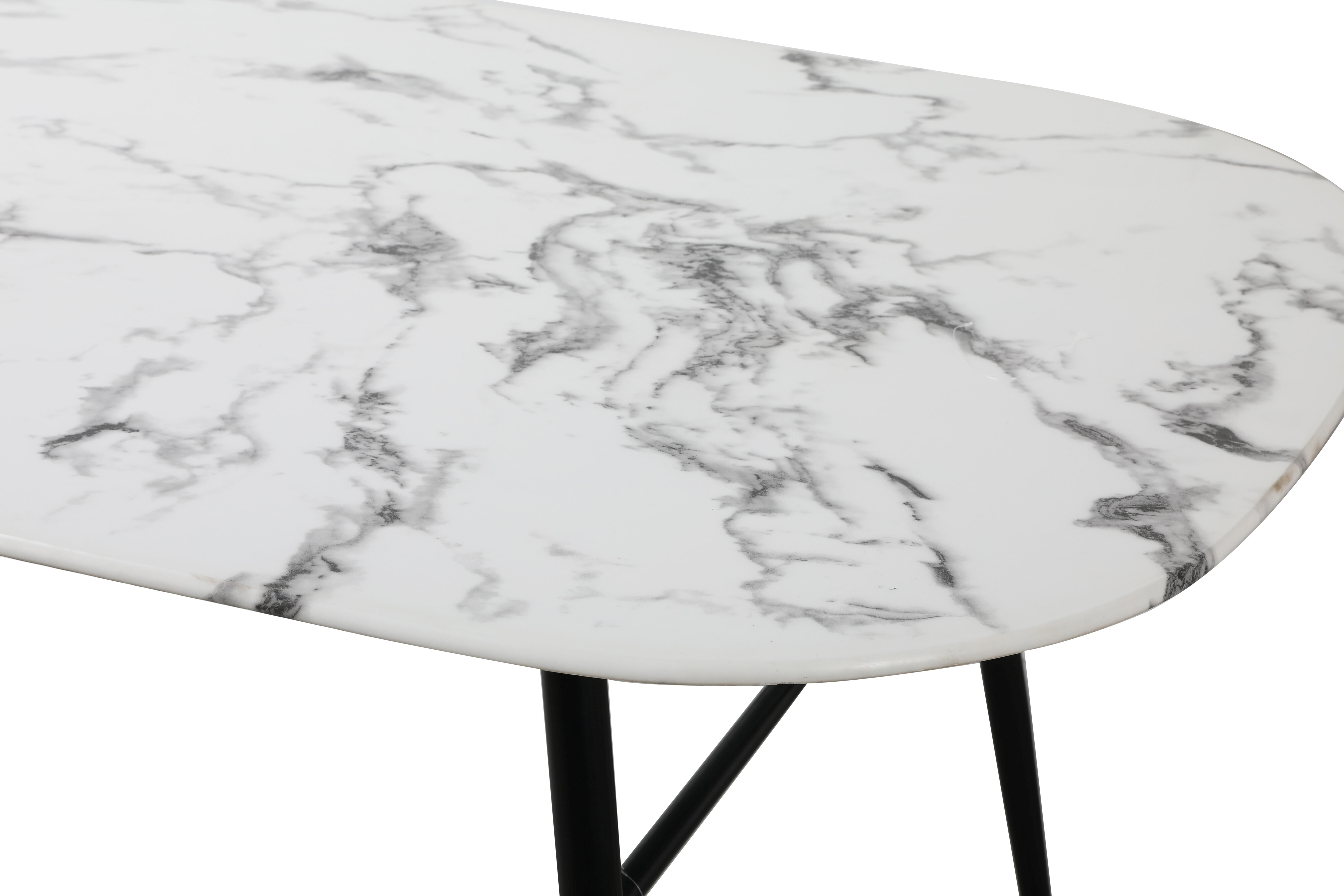 Artistiq Eettafel 'Steffani' Deens Ovaal, Marmerlook, 160 x 90cm