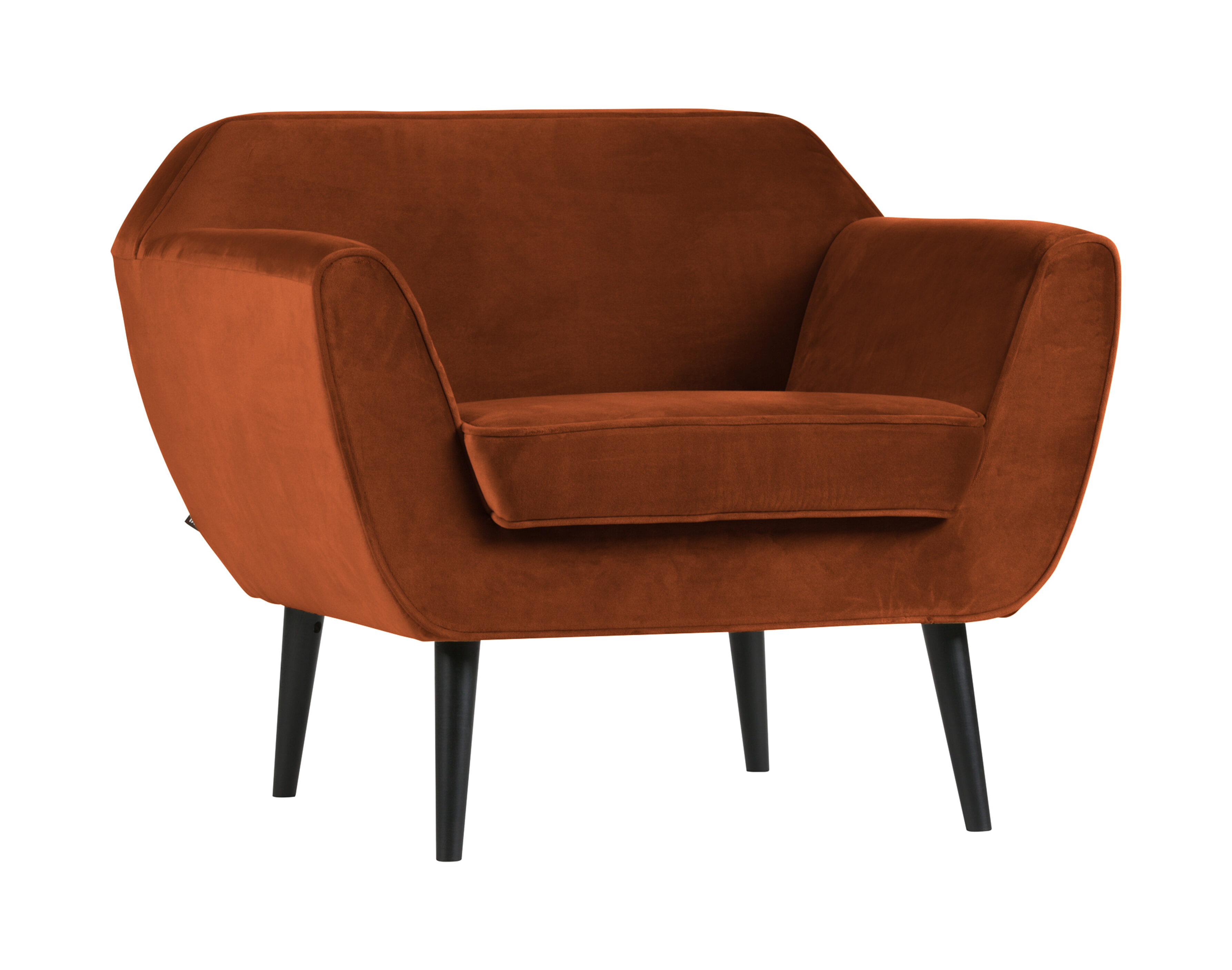 WOOOD Fauteuil 'Rocco' Velvet, kleur Roest