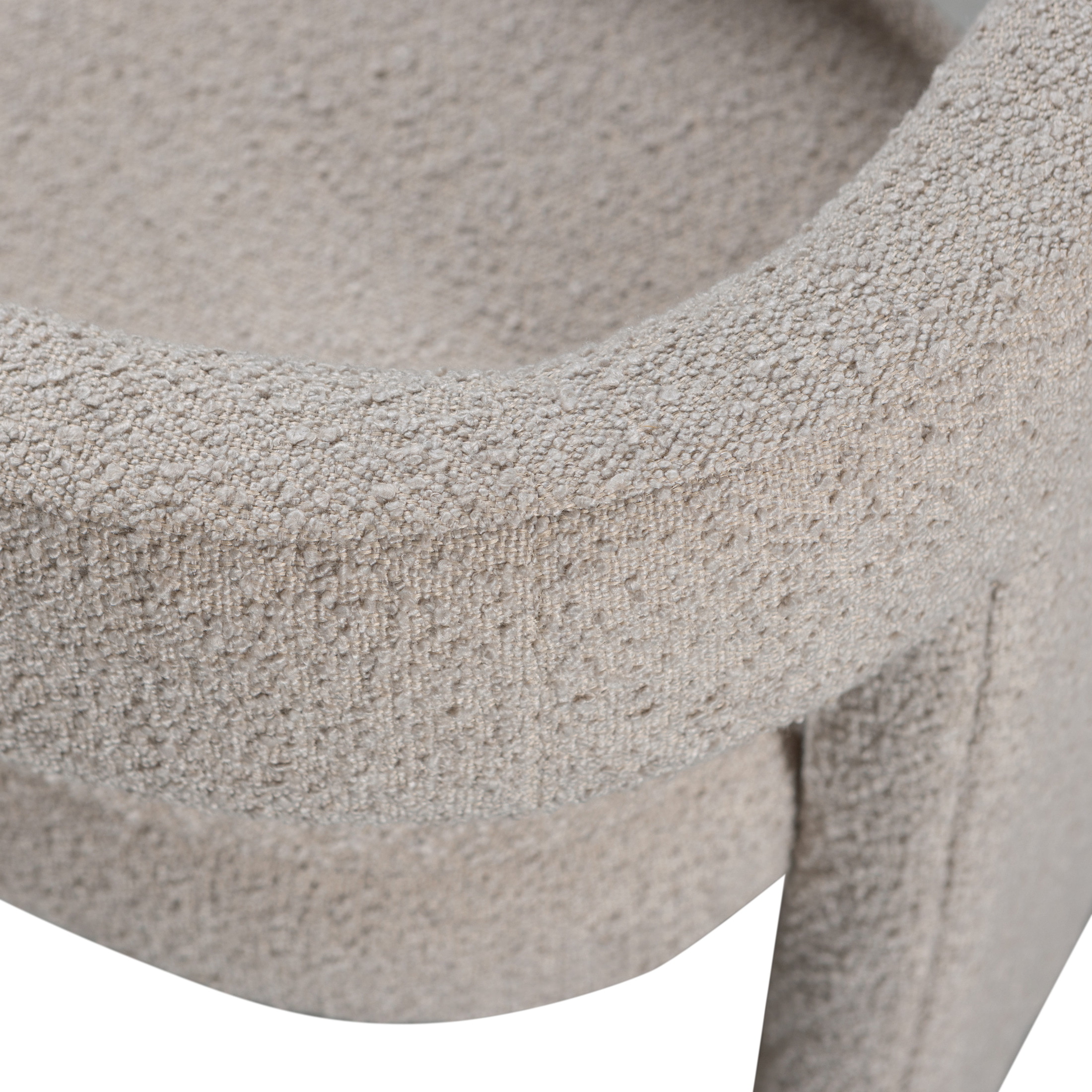 WOOOD Fauteuil 'Tiwa' Bouclé, kleur Beige