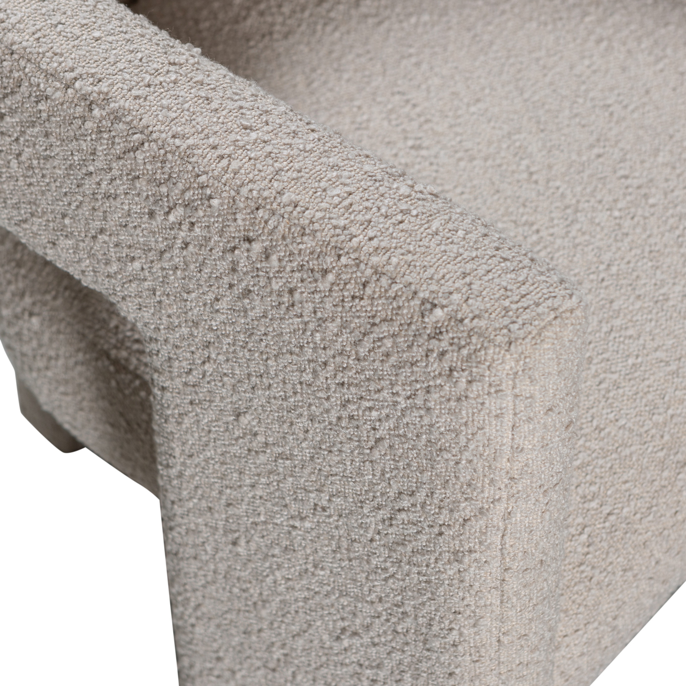 WOOOD Fauteuil 'Tiwa' Bouclé, kleur Beige