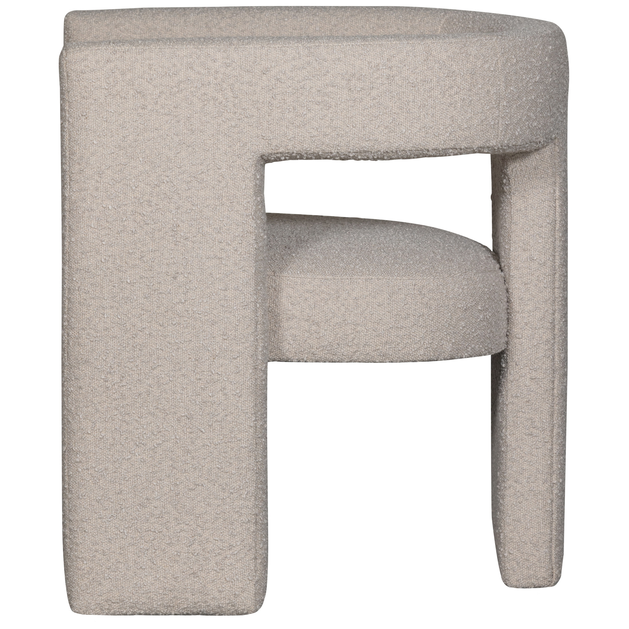 WOOOD Fauteuil 'Tiwa' Bouclé, kleur Beige