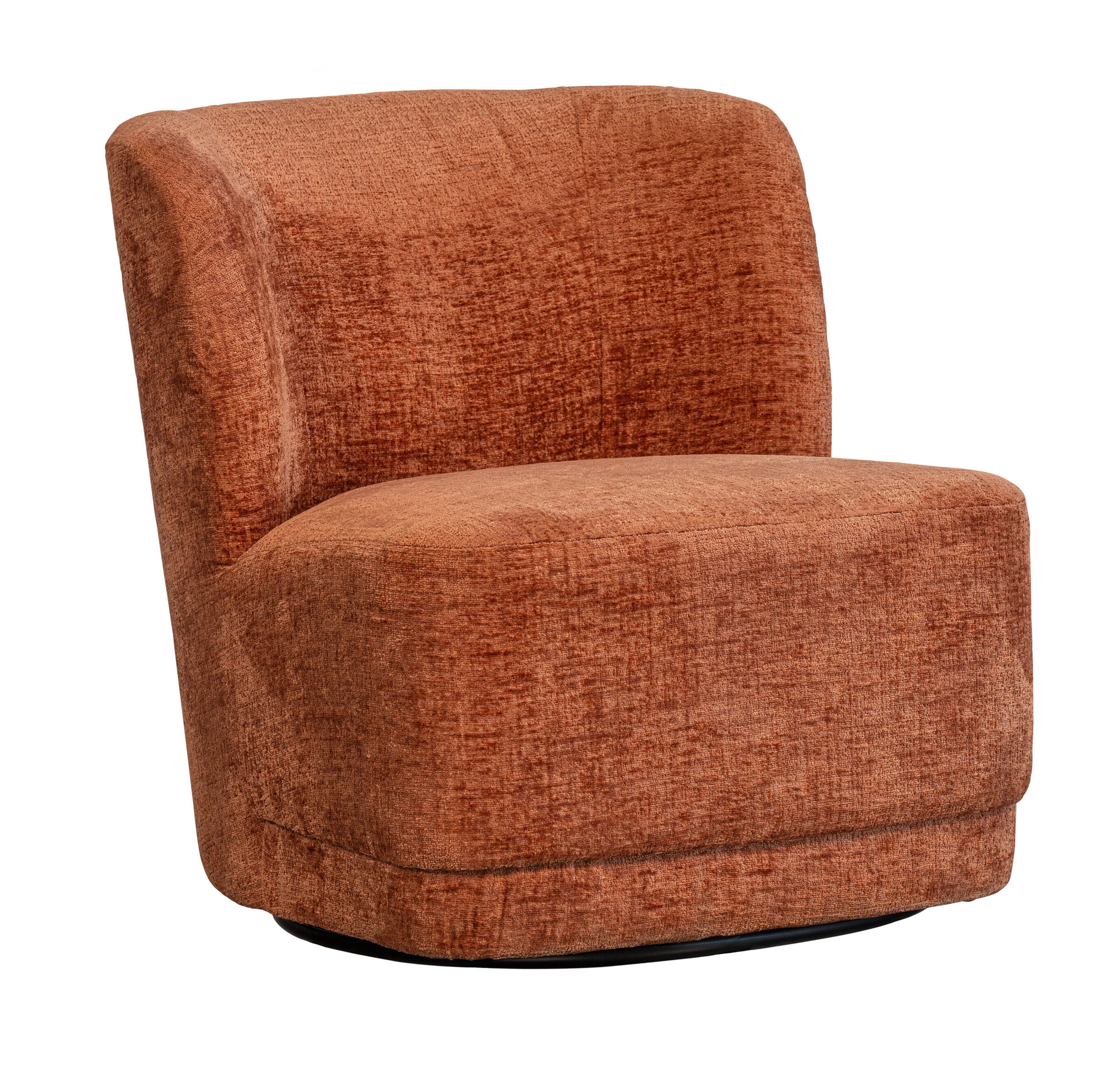 WOOOD Draaifauteuil 'Atty' Structure Velvet, kleur Blossom