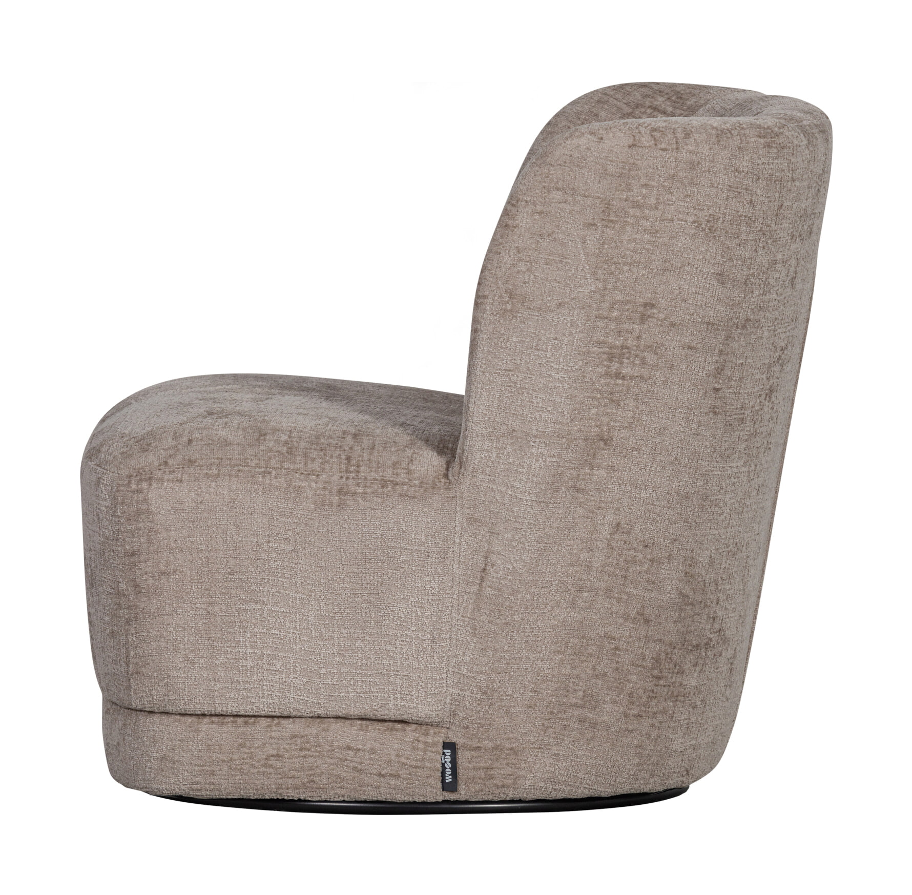 WOOOD Draaifauteuil 'Atty' Structure Velvet, kleur Zand