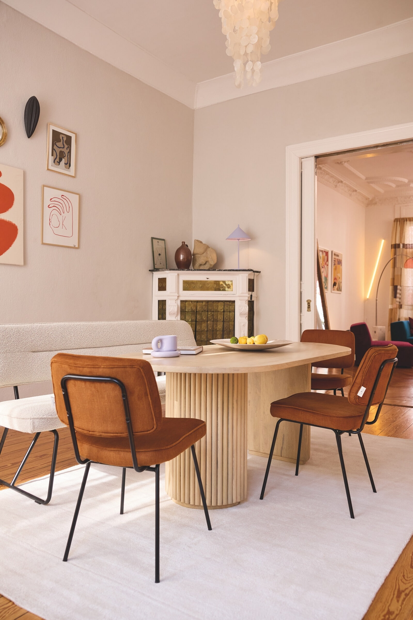 Tom Tailor Ovale Eettafel 'Tessica' Mangohout, 180 x 90cm