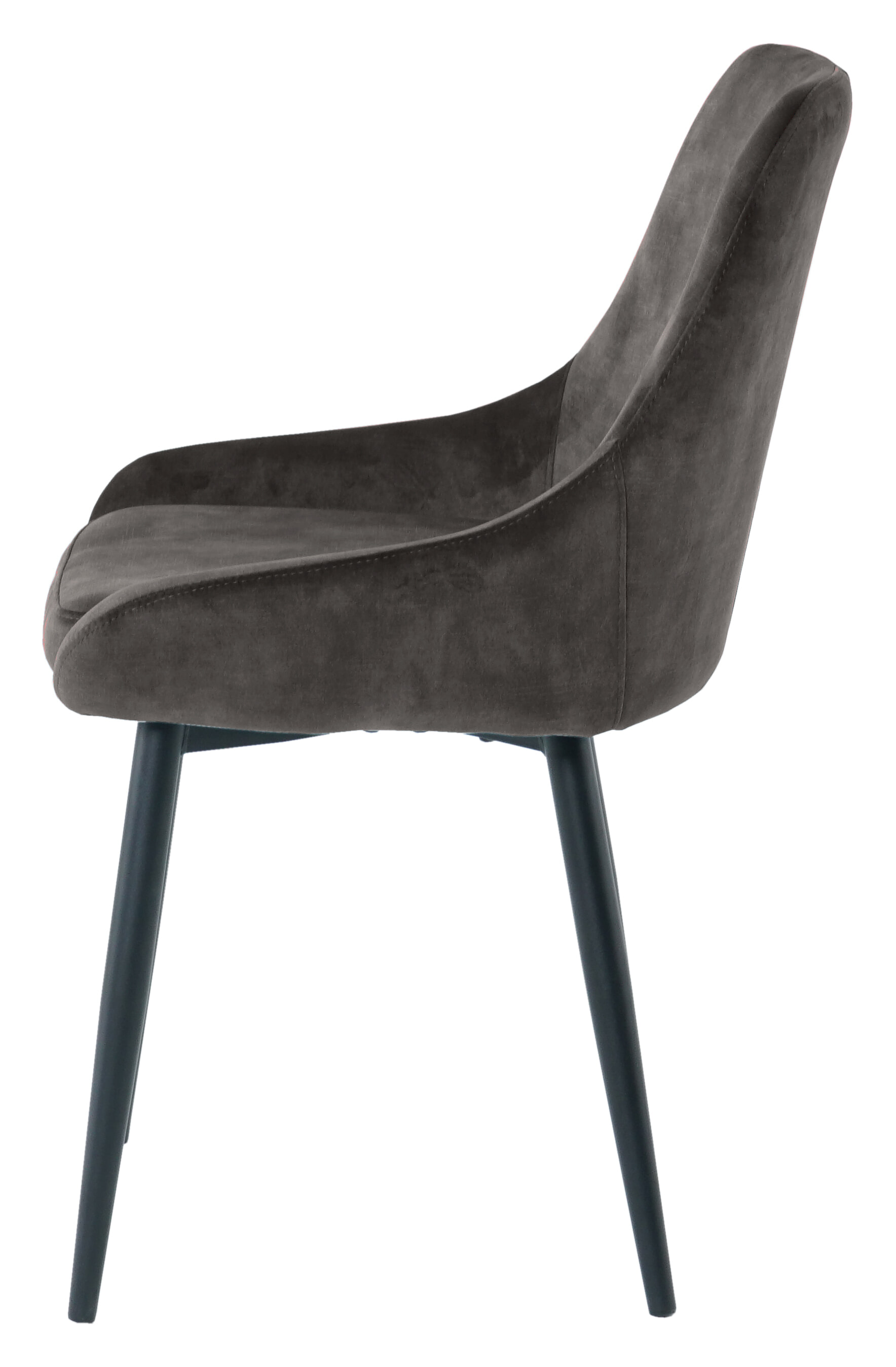Artistiq Eetkamerstoel 'Kofi' Velvet, kleur donkergrijs