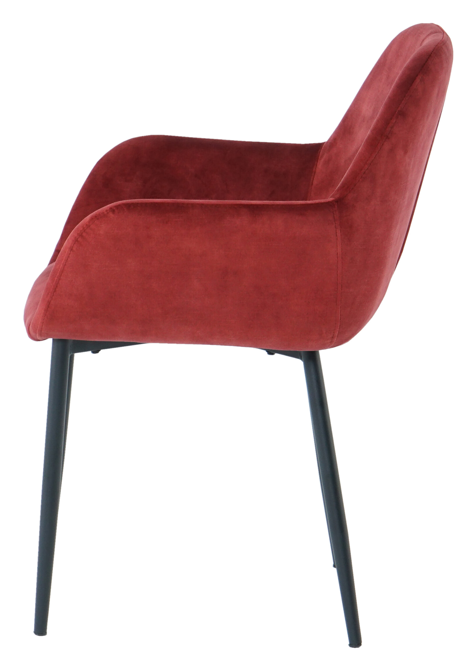 Artistiq Eetkamerstoel 'Linna' Velvet, kleur rood