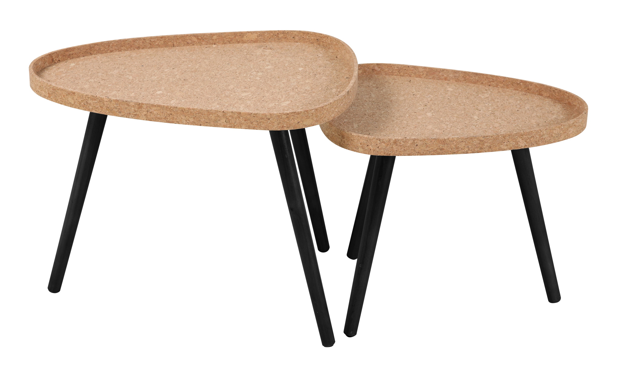 Artistiq Bijzettafel 'Torri' Kurk, Set van 2 stuks