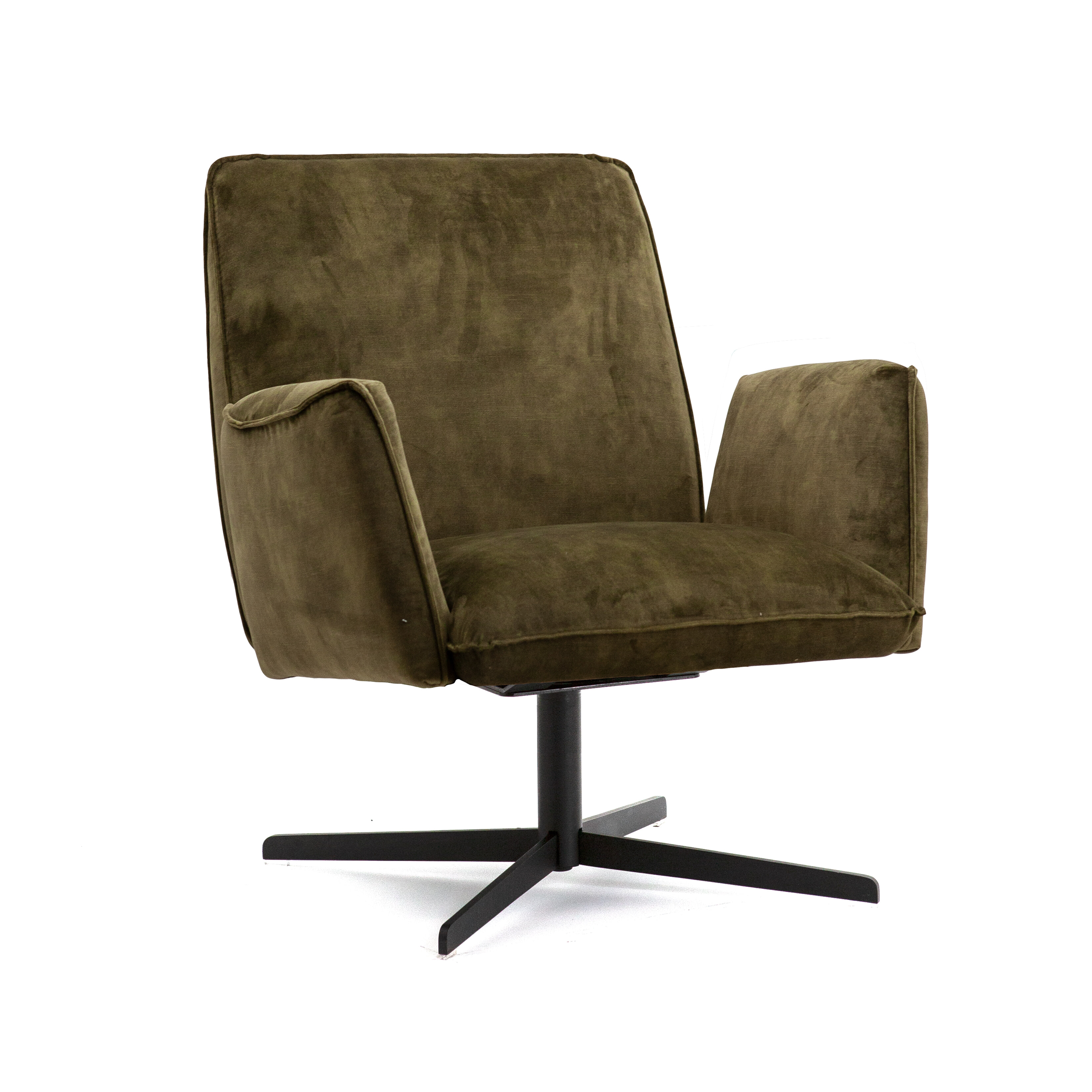 Sohome Fauteuil 'Kelli' Velvet, kleur groen Sohome Fauteuil 'Kelli' Velvet, kleur groen