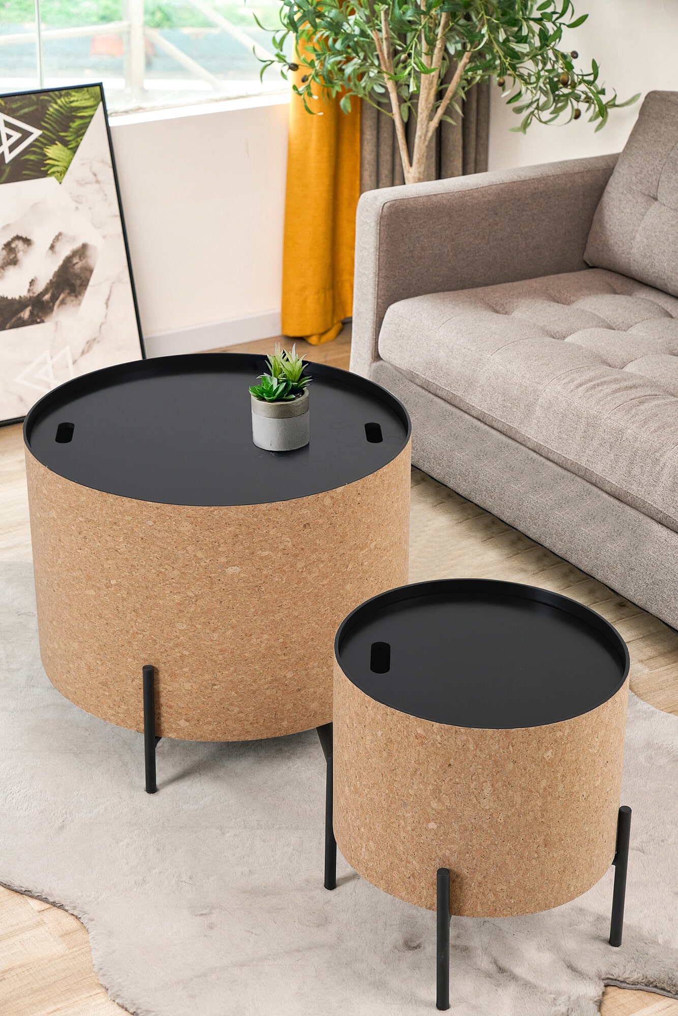 Artistiq Salontafel 'Carlyle' Kurk, Set van 2 stuks