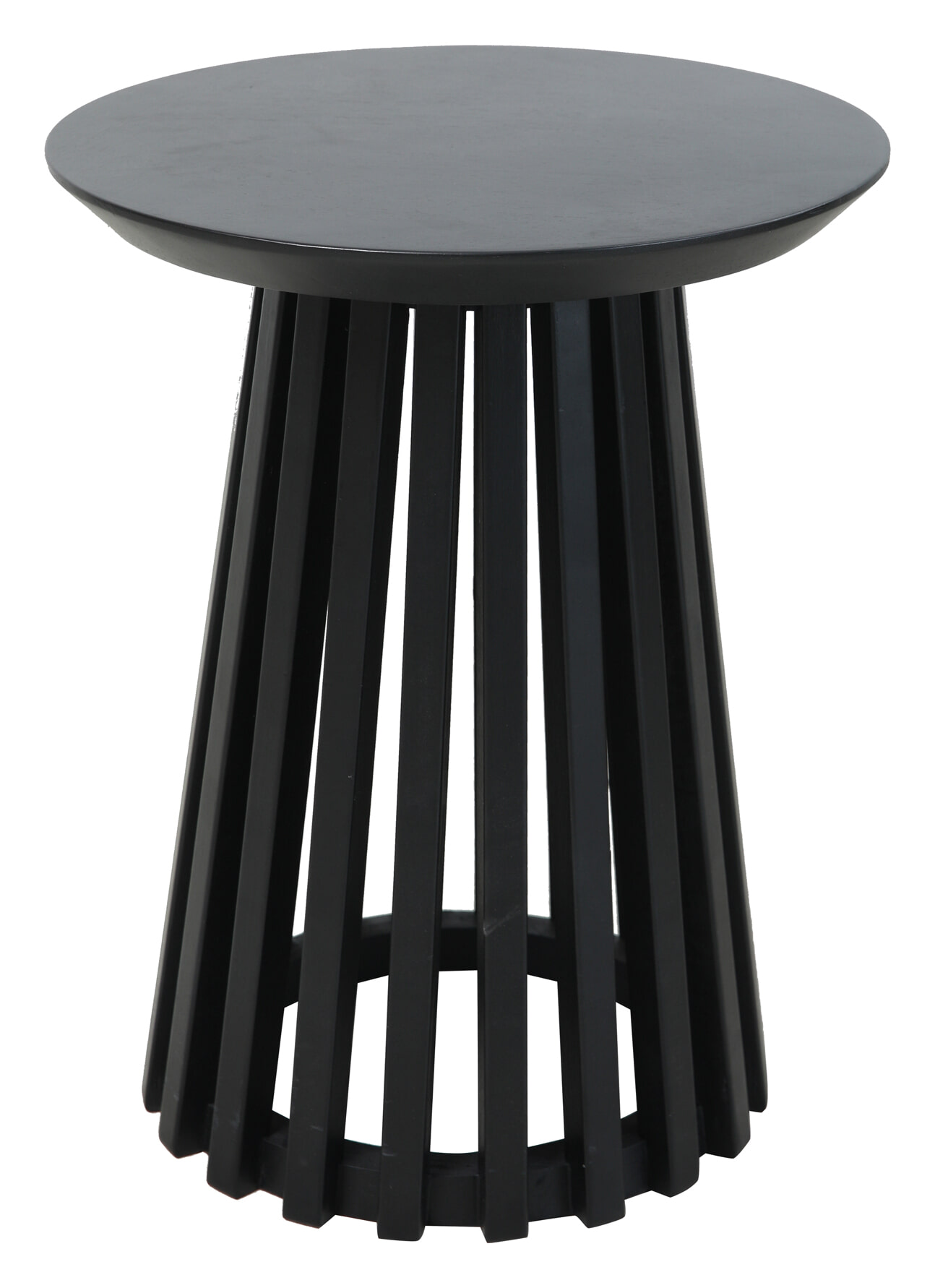 Artistiq Bijzettafel 'Nikkie' Hevea hout, 40cm, kleur Zwart