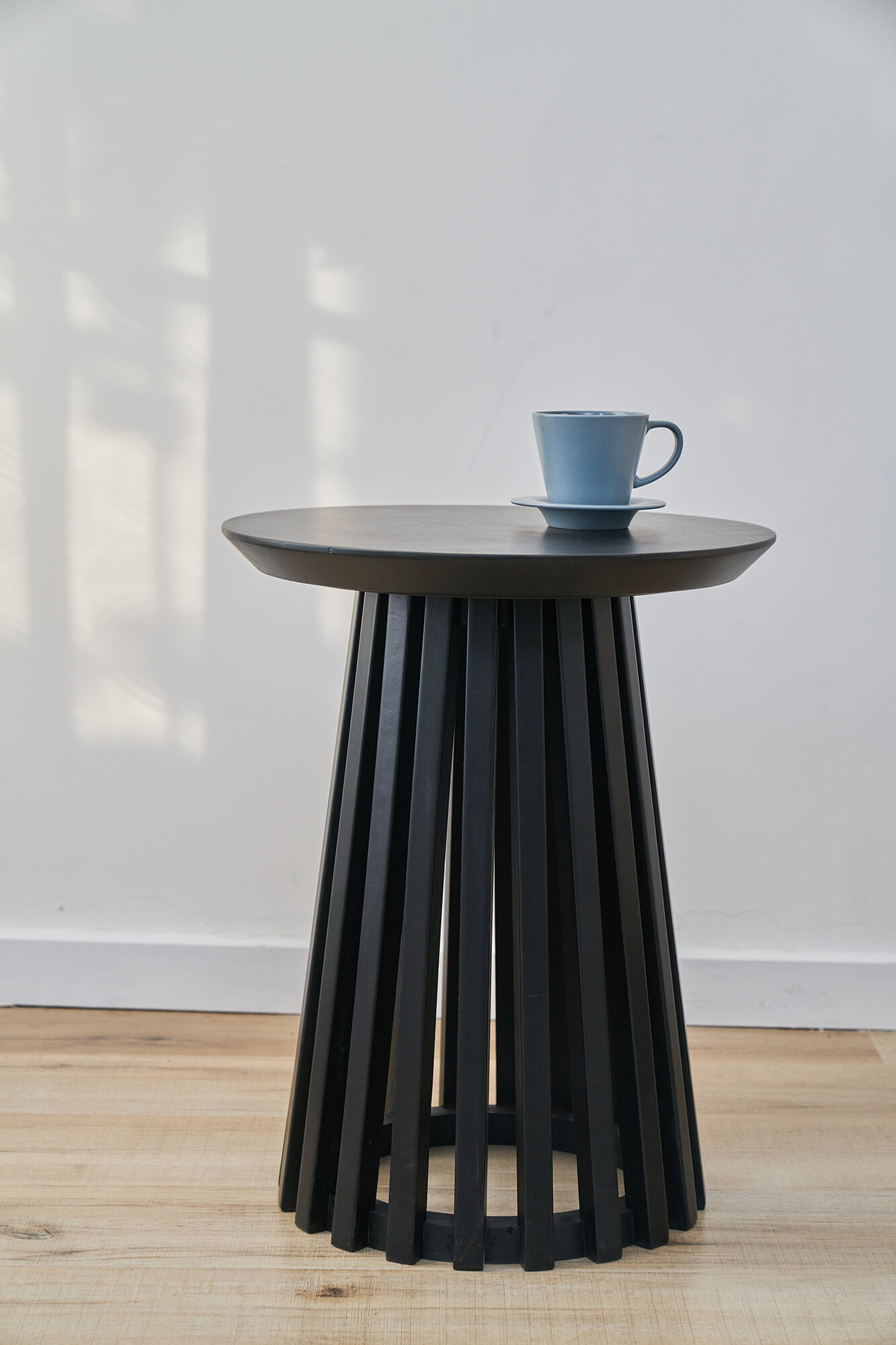 Artistiq Bijzettafel 'Nikkie' Hevea hout, 40cm, kleur Zwart