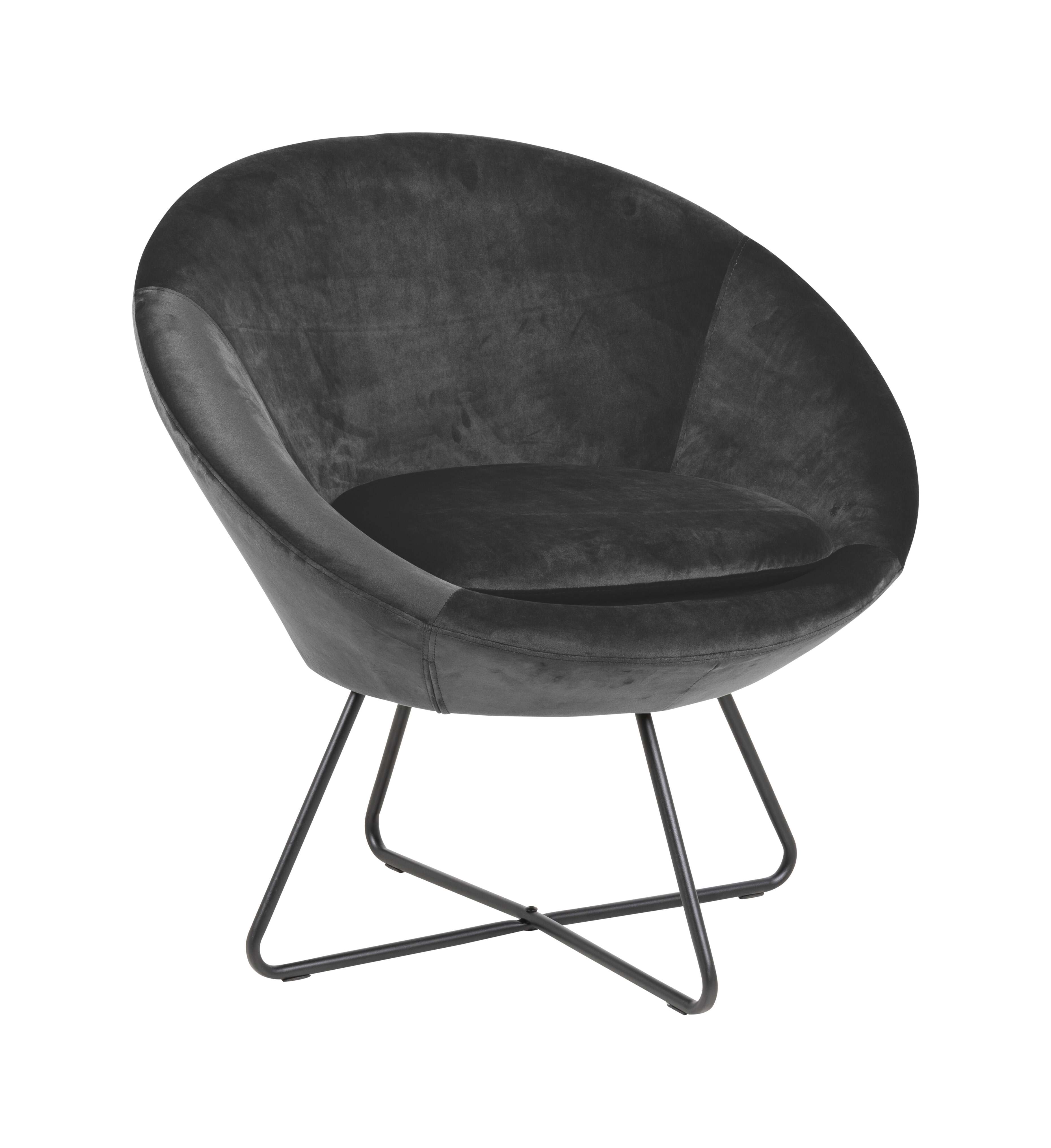 Sohome Fauteuil 'Vagn' Velvet, kleur Donkergrijs