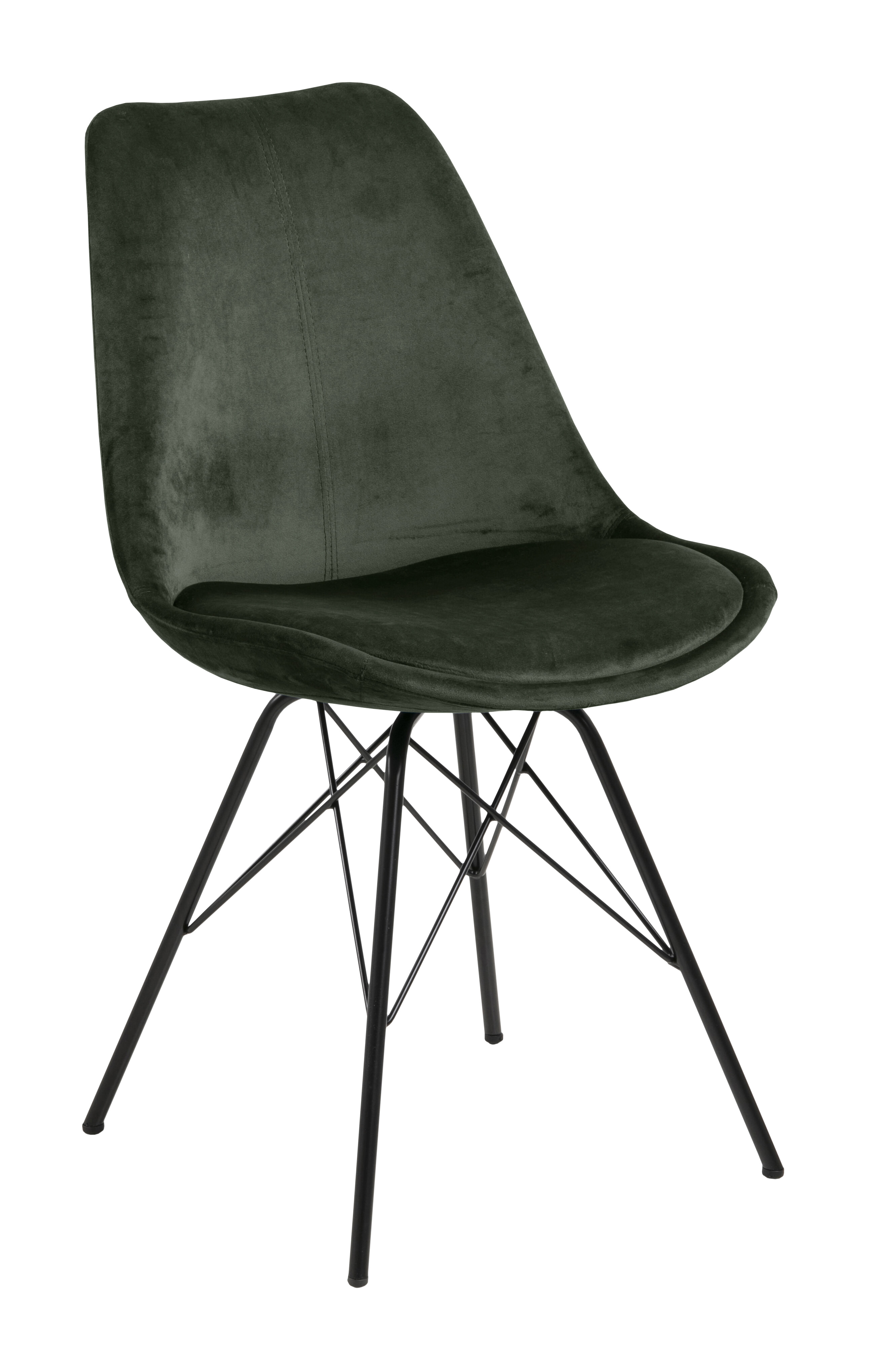 Sohome Eetkamerstoel - set van 2 - 'Sandro' Velvet, kleur Forest Green