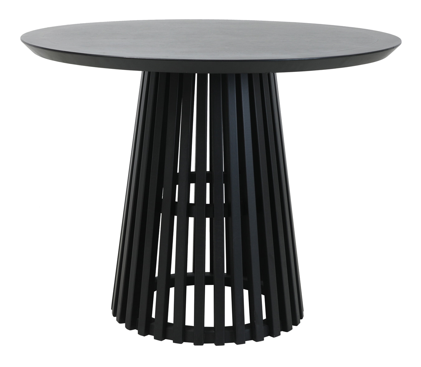 Artistiq Ronde Eettafel 'Nikkie' Hevea hout, 100cm, kleur Zwart