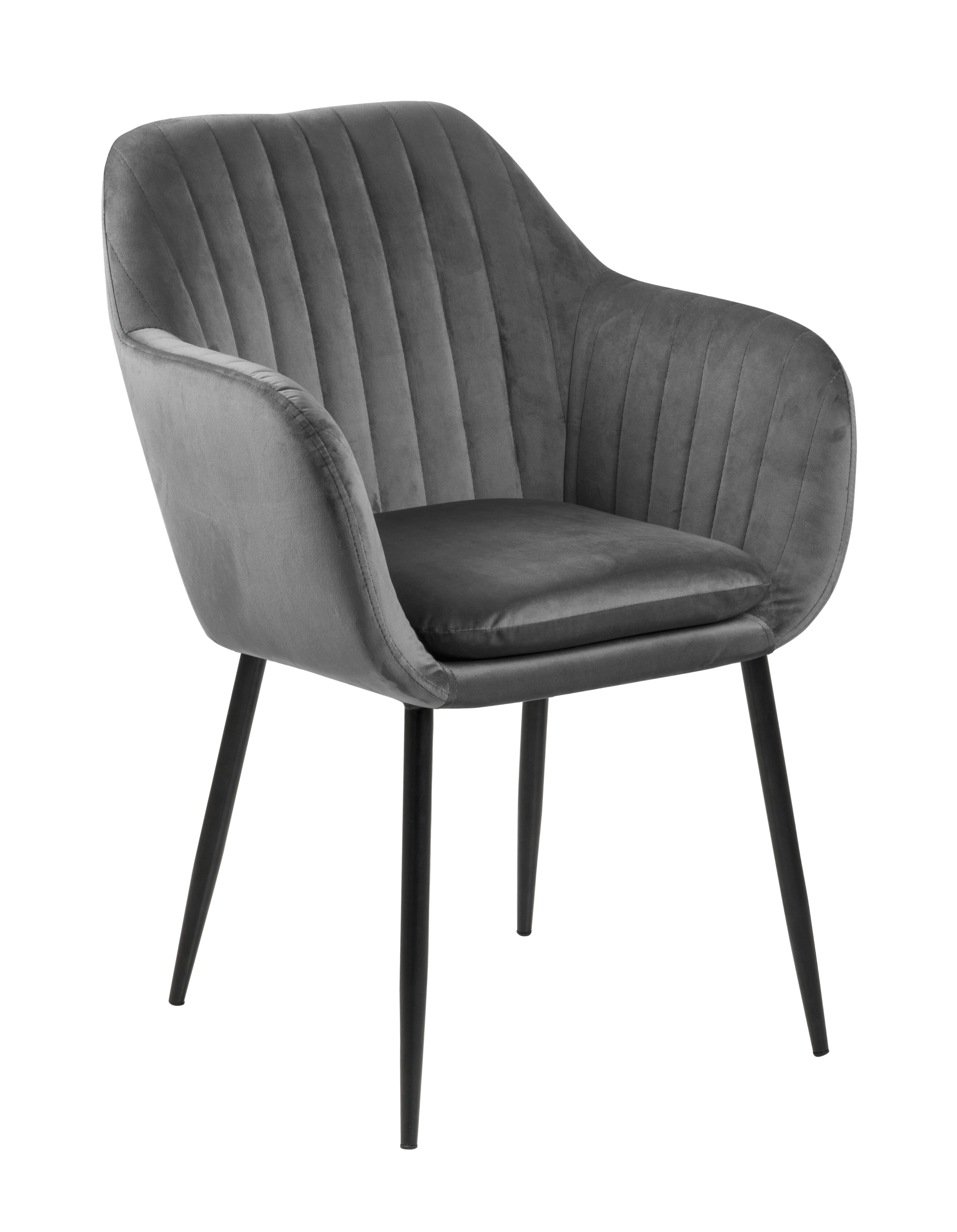 Sohome Eetkamerstoel 'Albin' Velvet, kleur Donkergrijs