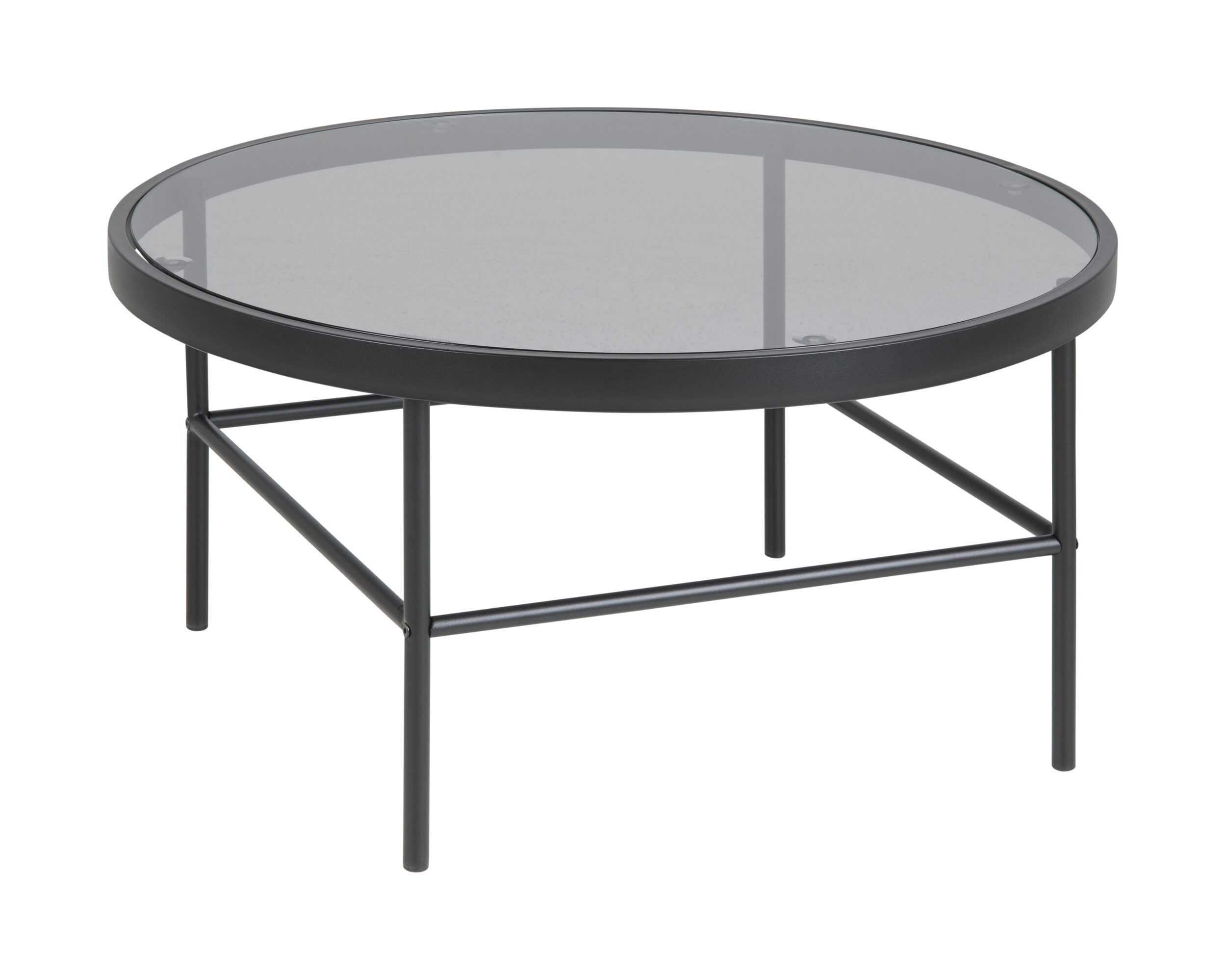 Bendt Ronde Salontafel 'Louisa' Zwart glas, 80cm Bendt Ronde Salontafel 'Louisa' Zwart glas, 80cm