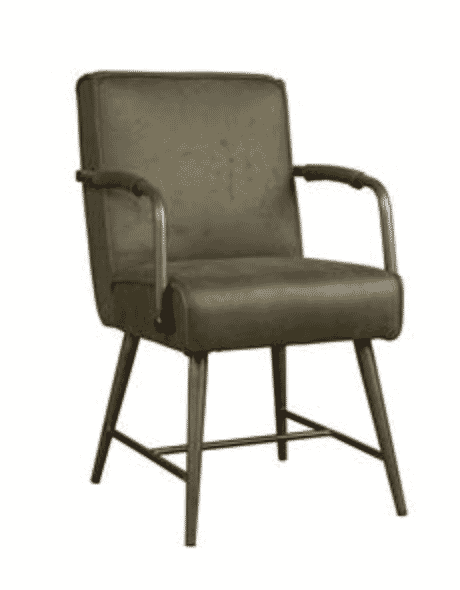 Tower Living Eetkamerstoel 'Belmonte' met armleuning, kleur Groen