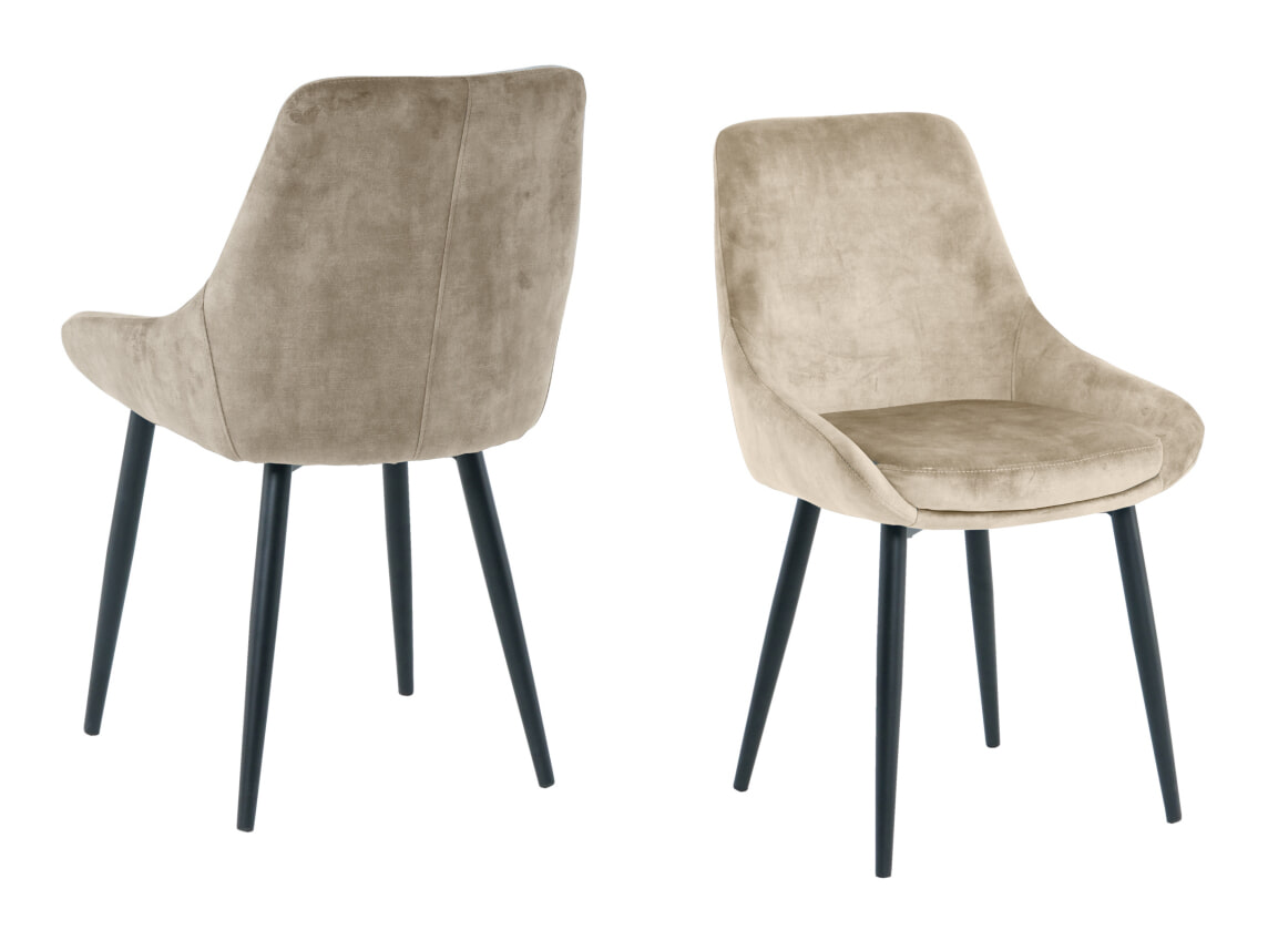 Artistiq Eetkamerstoel 'Kofi' Velvet, kleur beige