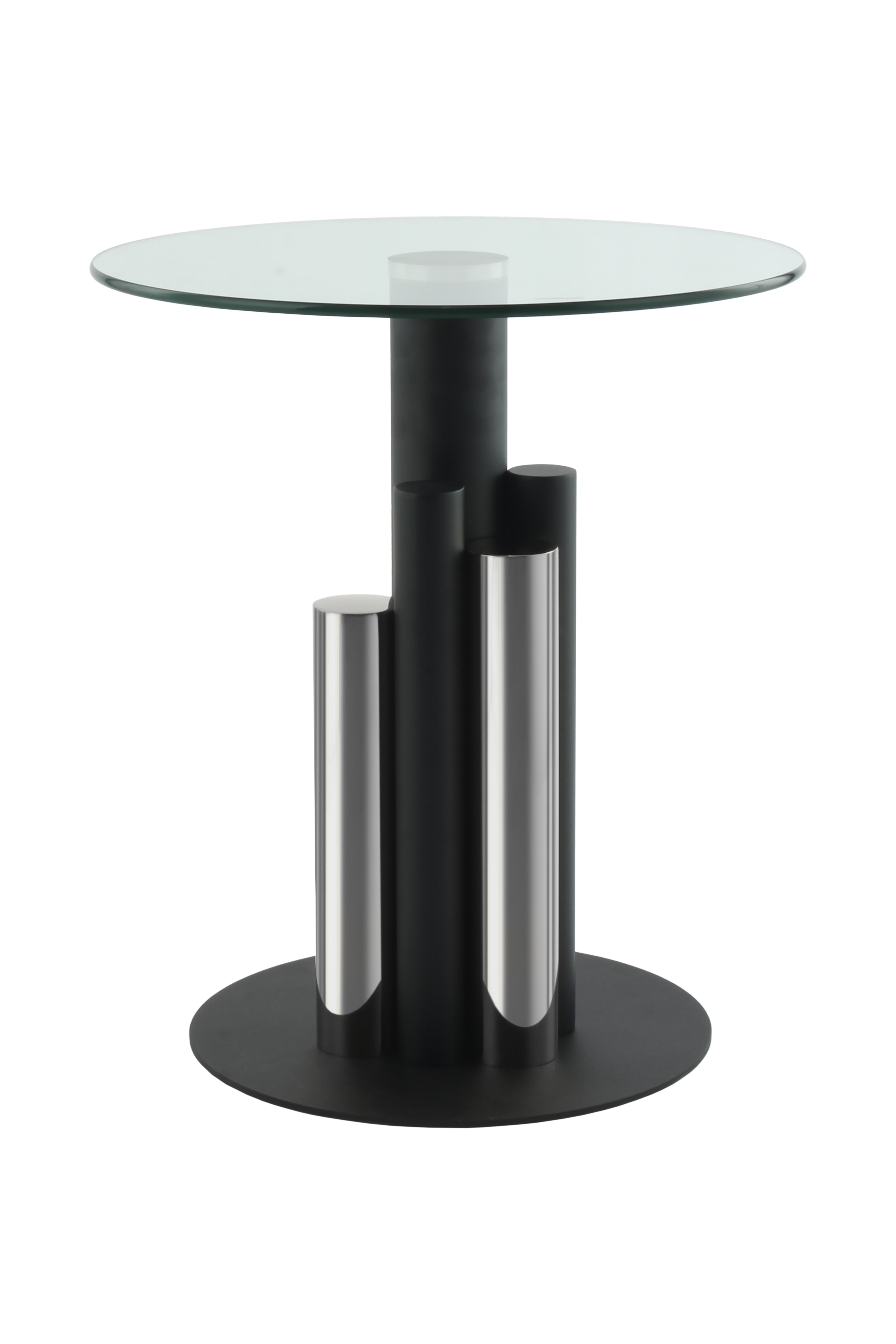 Kayoom Bijzettafel 'Ontario' 46cm, kleur zwart / zilver Kayoom Bijzettafel 'Ontario' 46cm, kleur zwart / zilver
