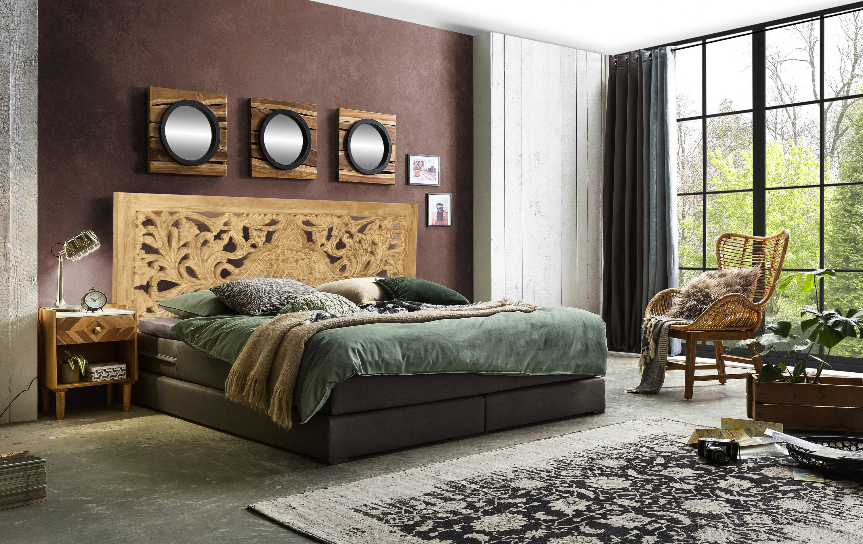 Tom Tailor Fauteuil 'Abdel' Teakhout en rotan
