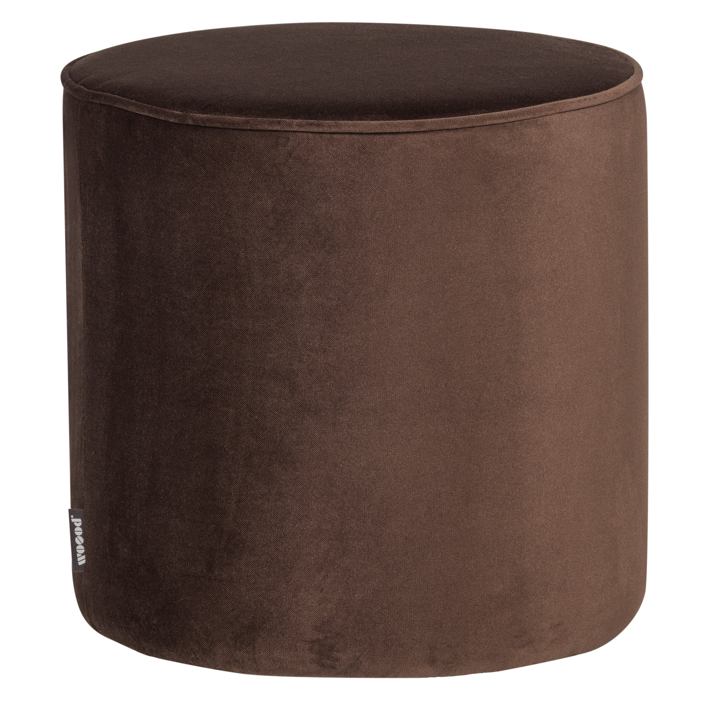 WOOOD Poef Sara, 46cm - Donkerbruin