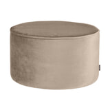WOOOD Poef 'Sara' Laag, Velvet, kleur Khaki