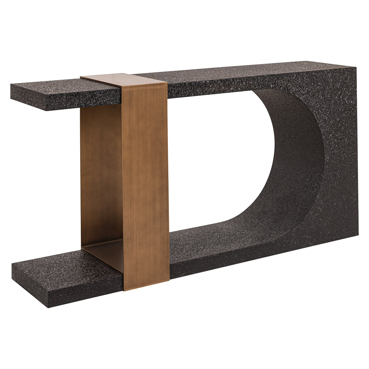 Richmond Interiors Richmond Sidetable Bazel 150cm - Zwart/Goud