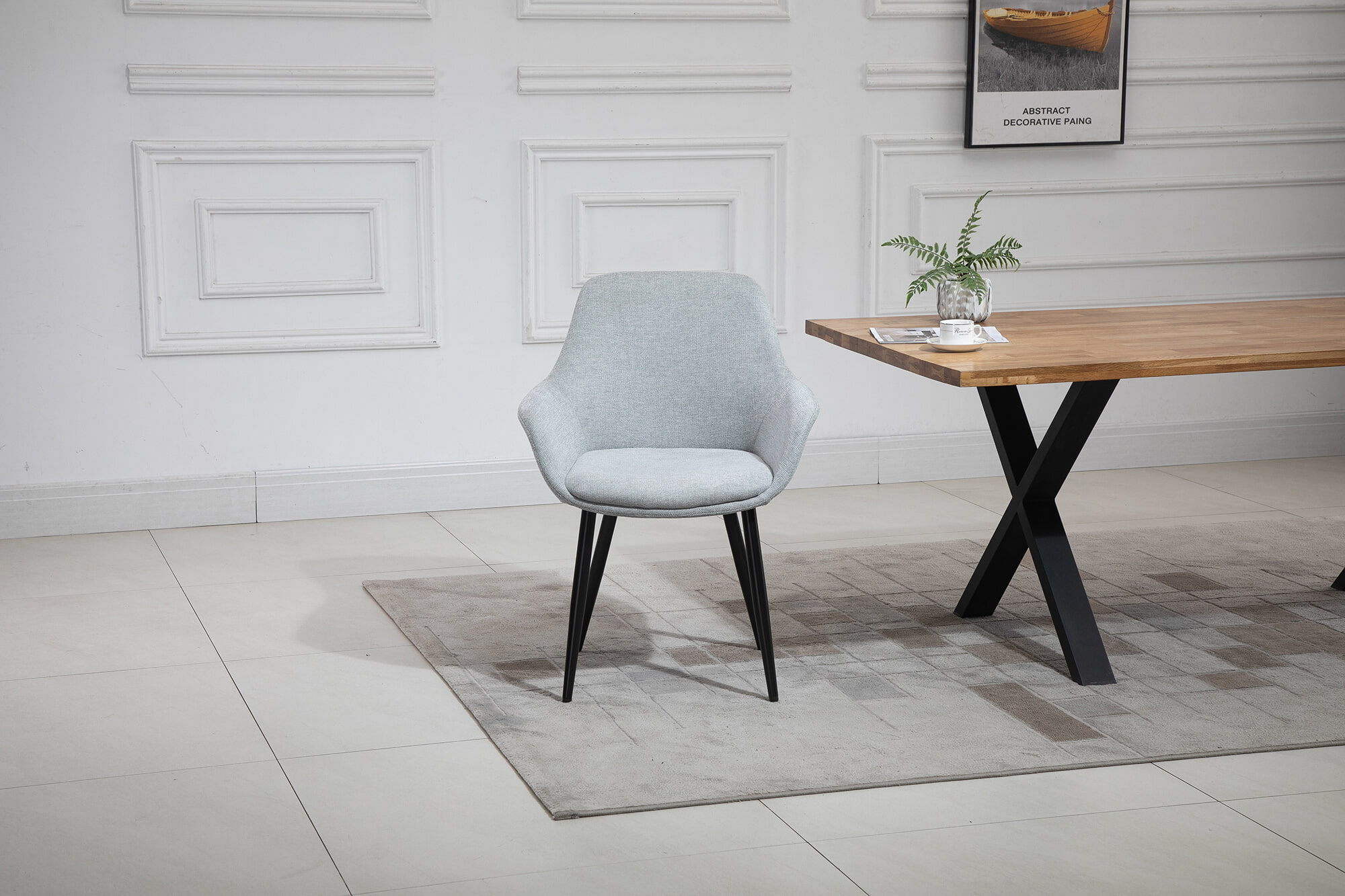 Artistiq Eetkamerstoel 'Matteo' kleur grijs