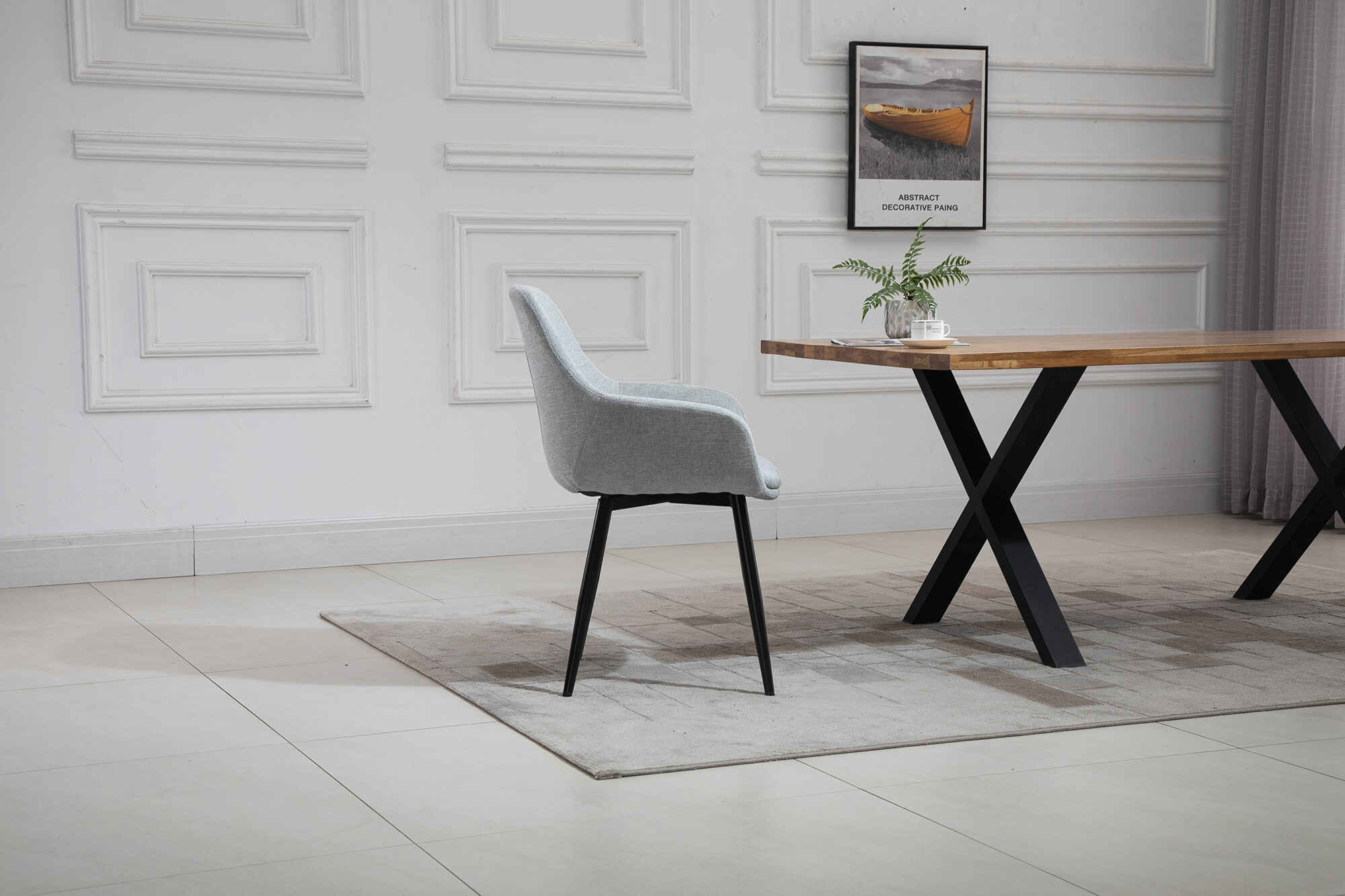Artistiq Eetkamerstoel 'Matteo' kleur grijs