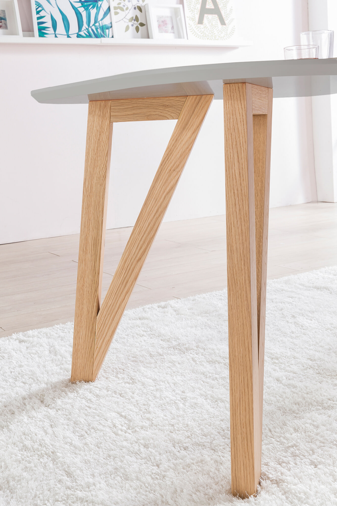 Artistiq Ovale Eettafel 'Ravi' 200 x 90cm, kleur Grijs