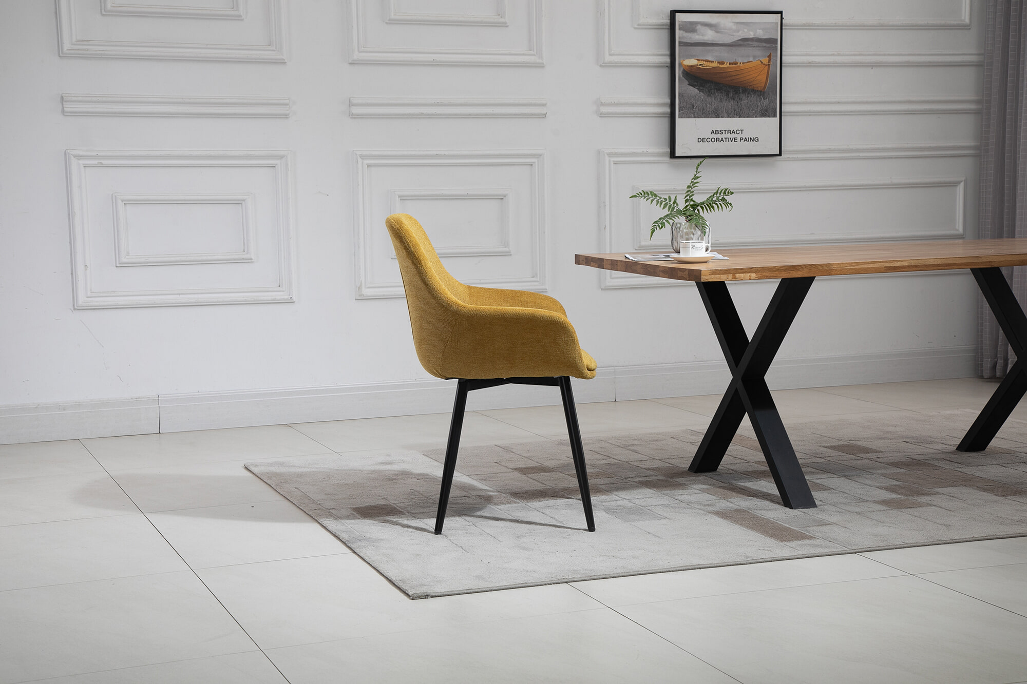 Artistiq Eetkamerstoel 'Matteo' kleur geel