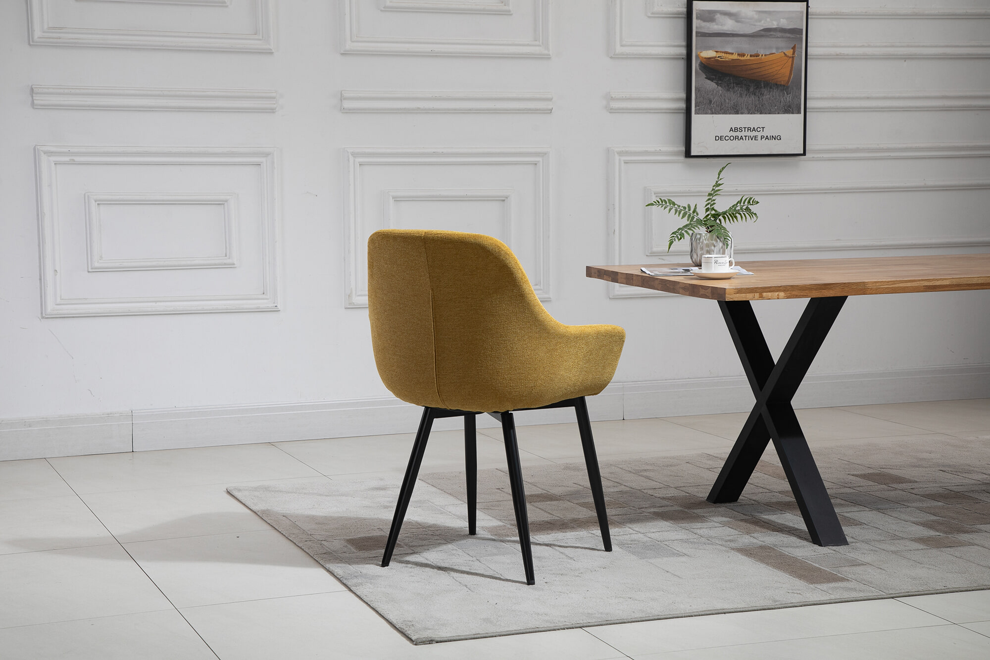 Artistiq Eetkamerstoel 'Matteo' kleur geel