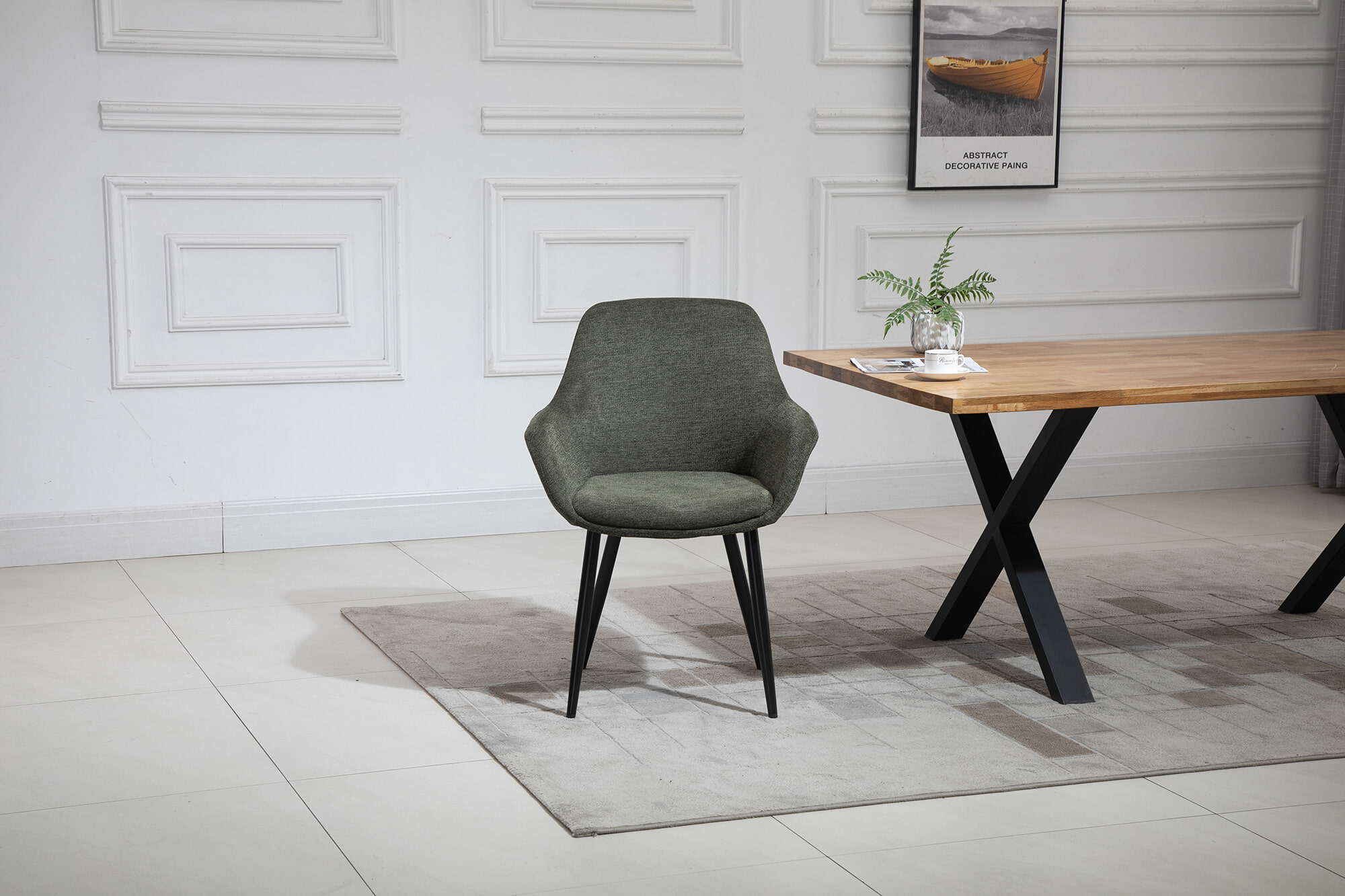 Artistiq Eetkamerstoel 'Matteo' kleur groen