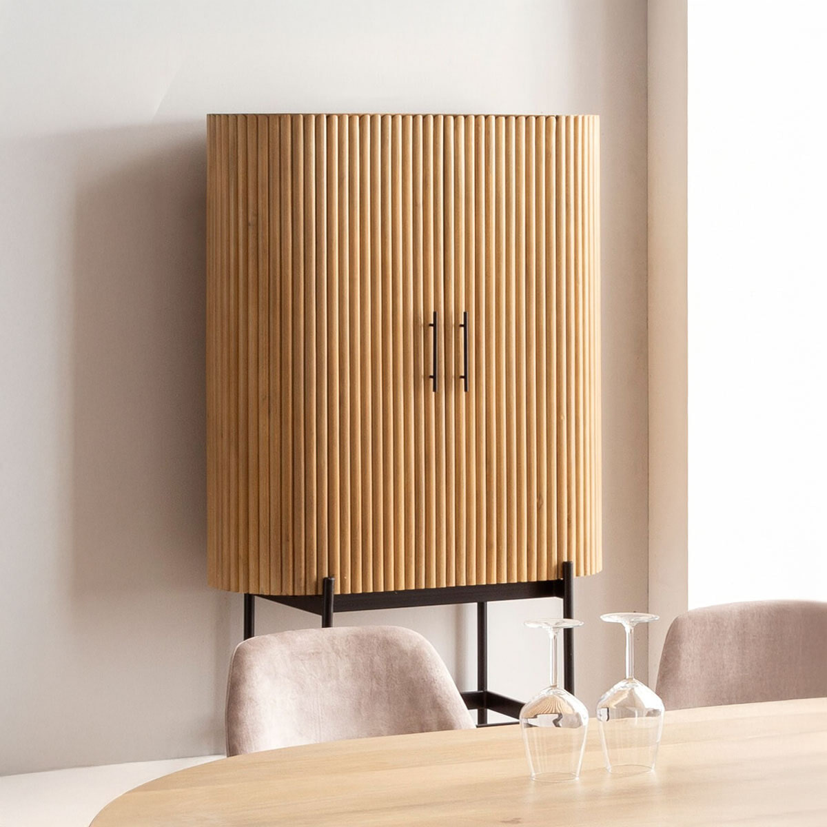 Artistiq Opbergkast Bethann Mangohout, 172 x 100cm - Bruin