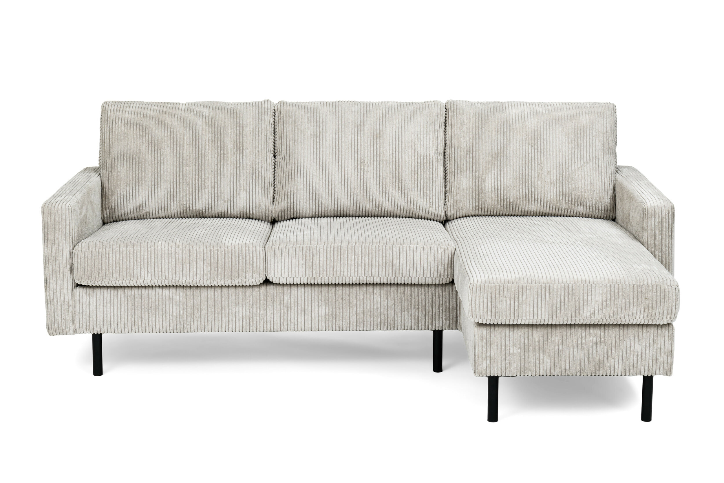 BASE 3-zits Loungebank 'Anne' Links/Rechts, Rib, kleur Naturel
