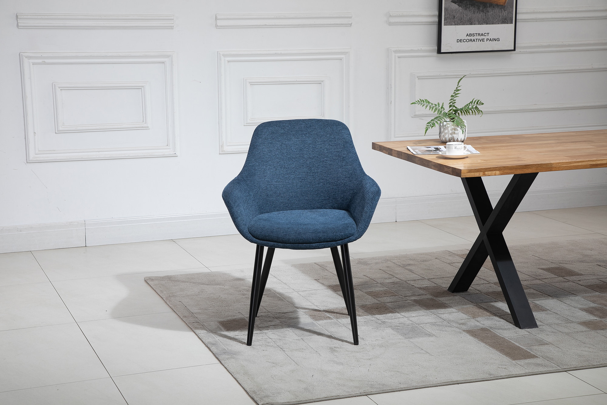 Artistiq Eetkamerstoel 'Matteo' kleur blauw