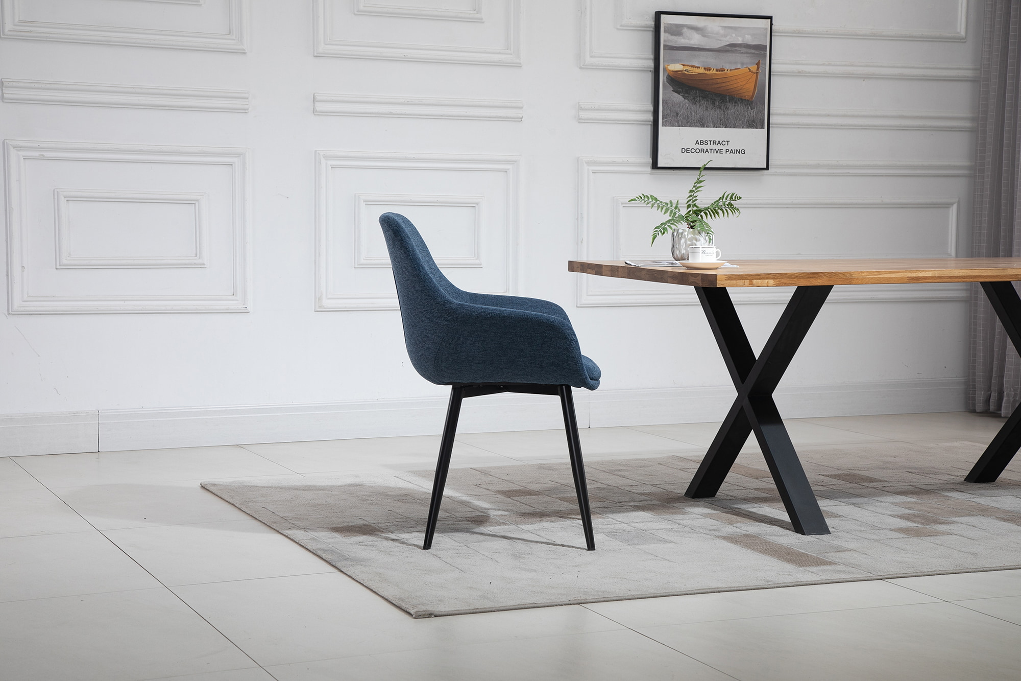 Artistiq Eetkamerstoel 'Matteo' kleur blauw