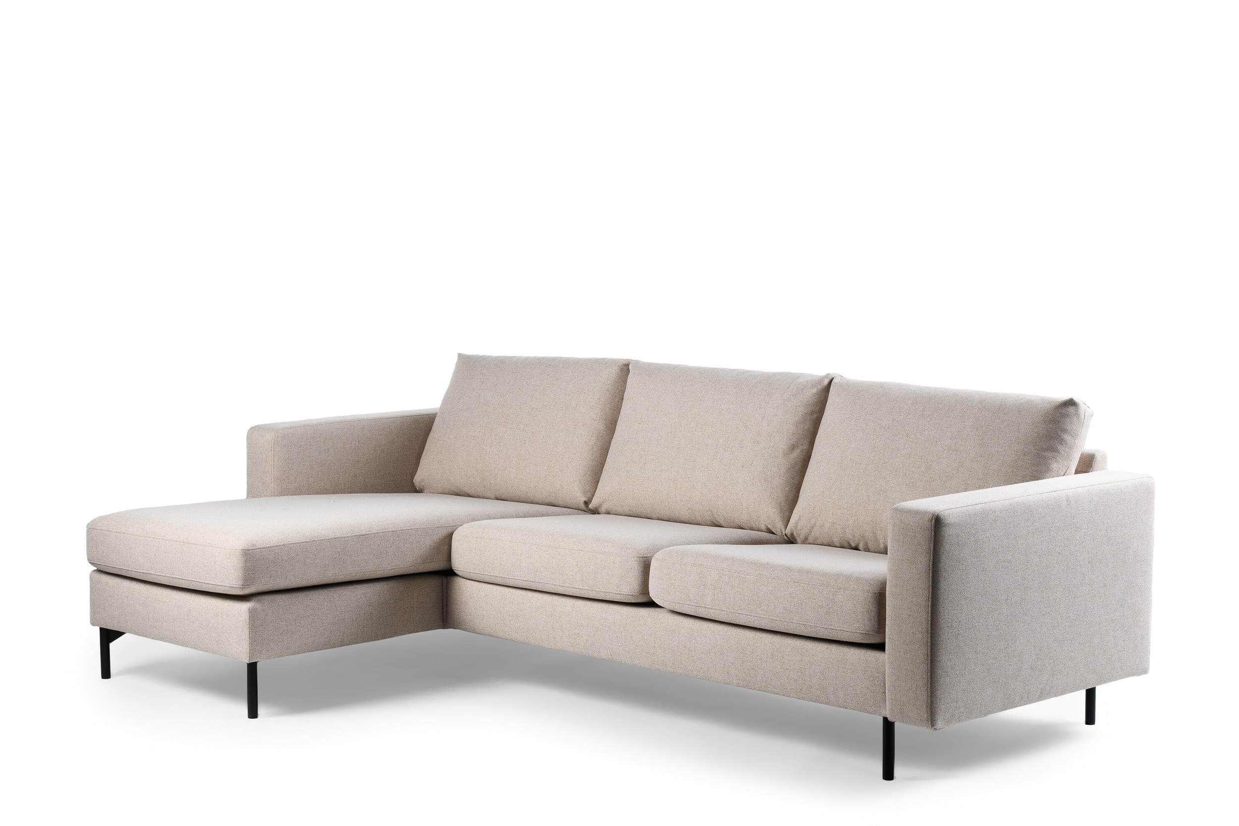 BASE 3-zits Loungebank 'Donavon' Links/Rechts, kleur Beige