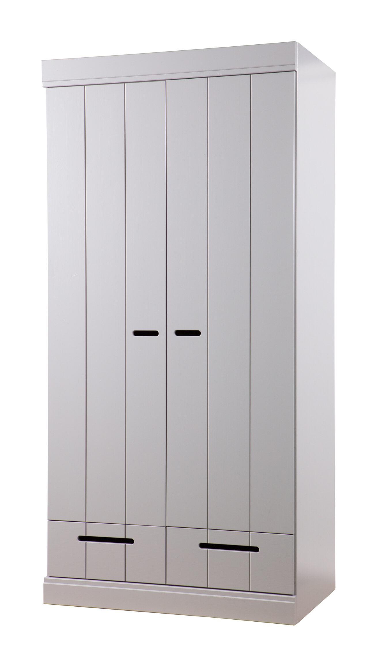 WOOOD Kledingkast 'Connect' 2 deuren en 2 laden, kleur Betongrijs