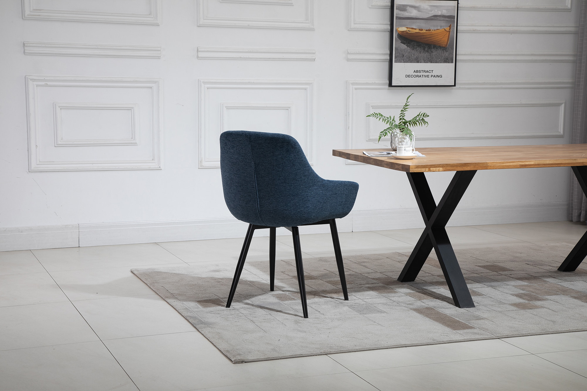 Artistiq Eetkamerstoel 'Matteo' kleur blauw