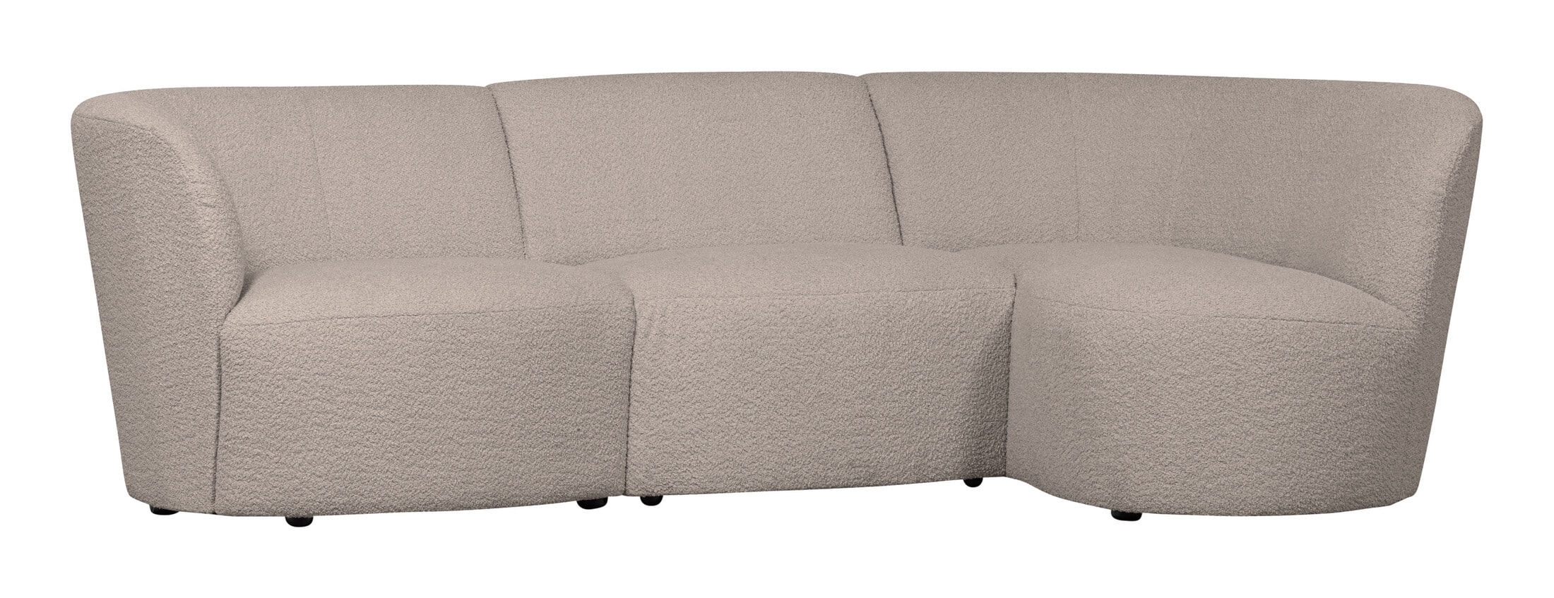 WOOOD 3-zits Loungebank 'Coco' Rechts, Bouclé